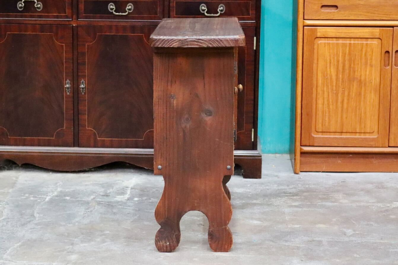 GMIK454○スペイン家具 キャビネット ラック サイドボード 収納棚 飾り台 花台 木製 無垢材 木彫り ハンドペイント クラシック レトロ