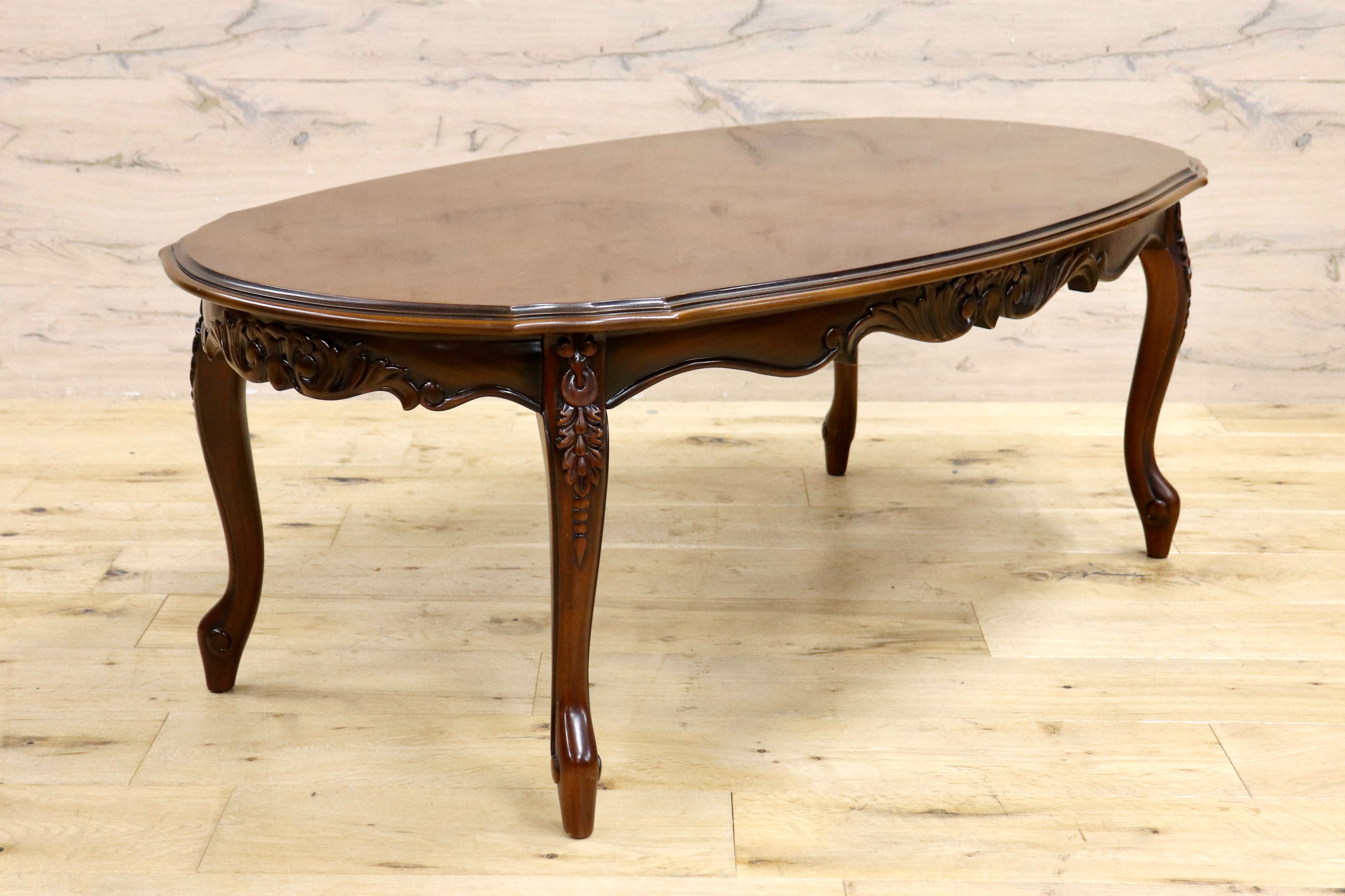 GMIK753A○クラシック センターテーブル リビングテーブル ローテーブル ヨーロピアン アンティーク調 木製家具