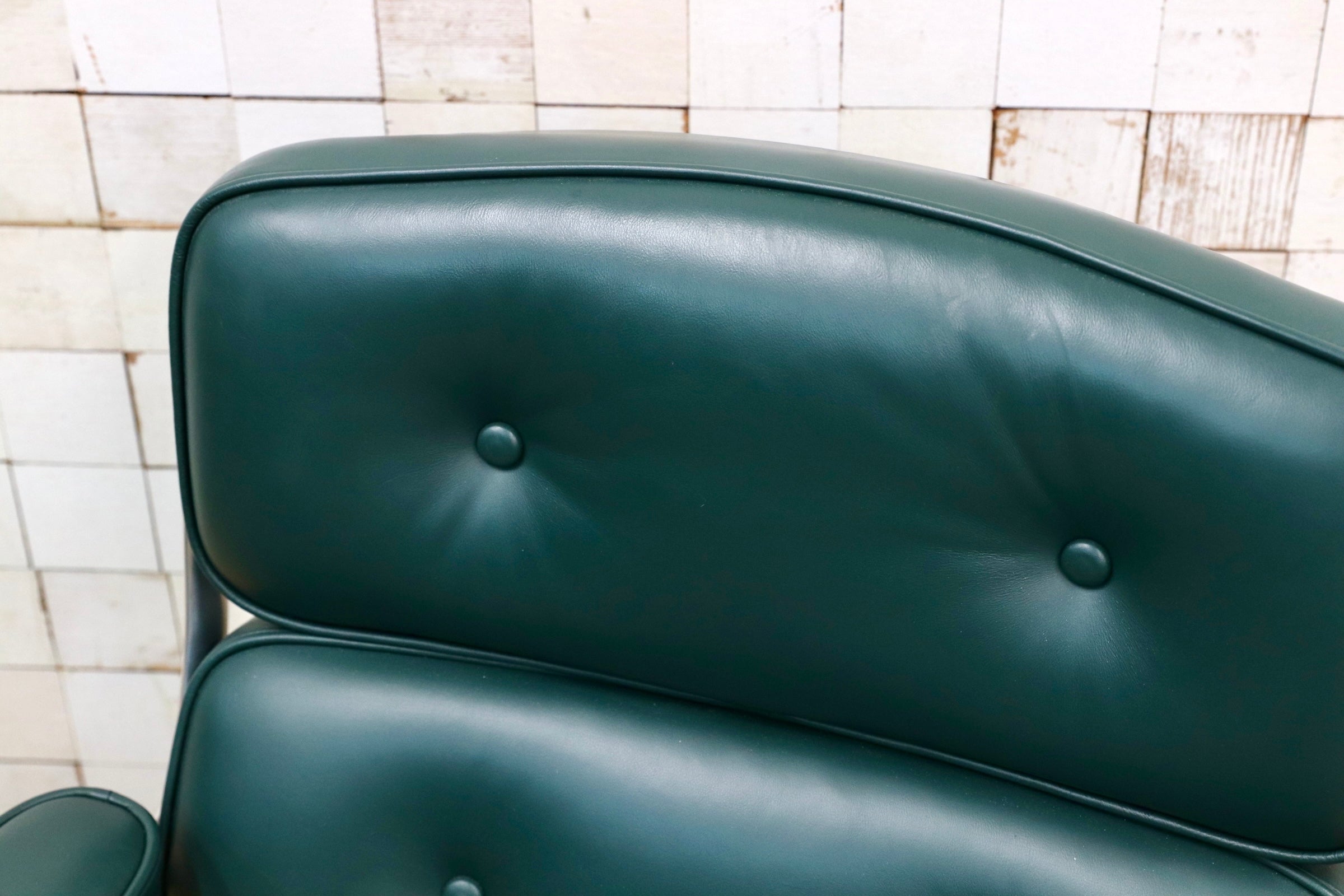 GMJO87B○Herman Miller / ハーマンミラー イームズ エグゼクティブチェア タイムライフチェア 本革 グリーン チャールズ＆レイ 定価約95万
