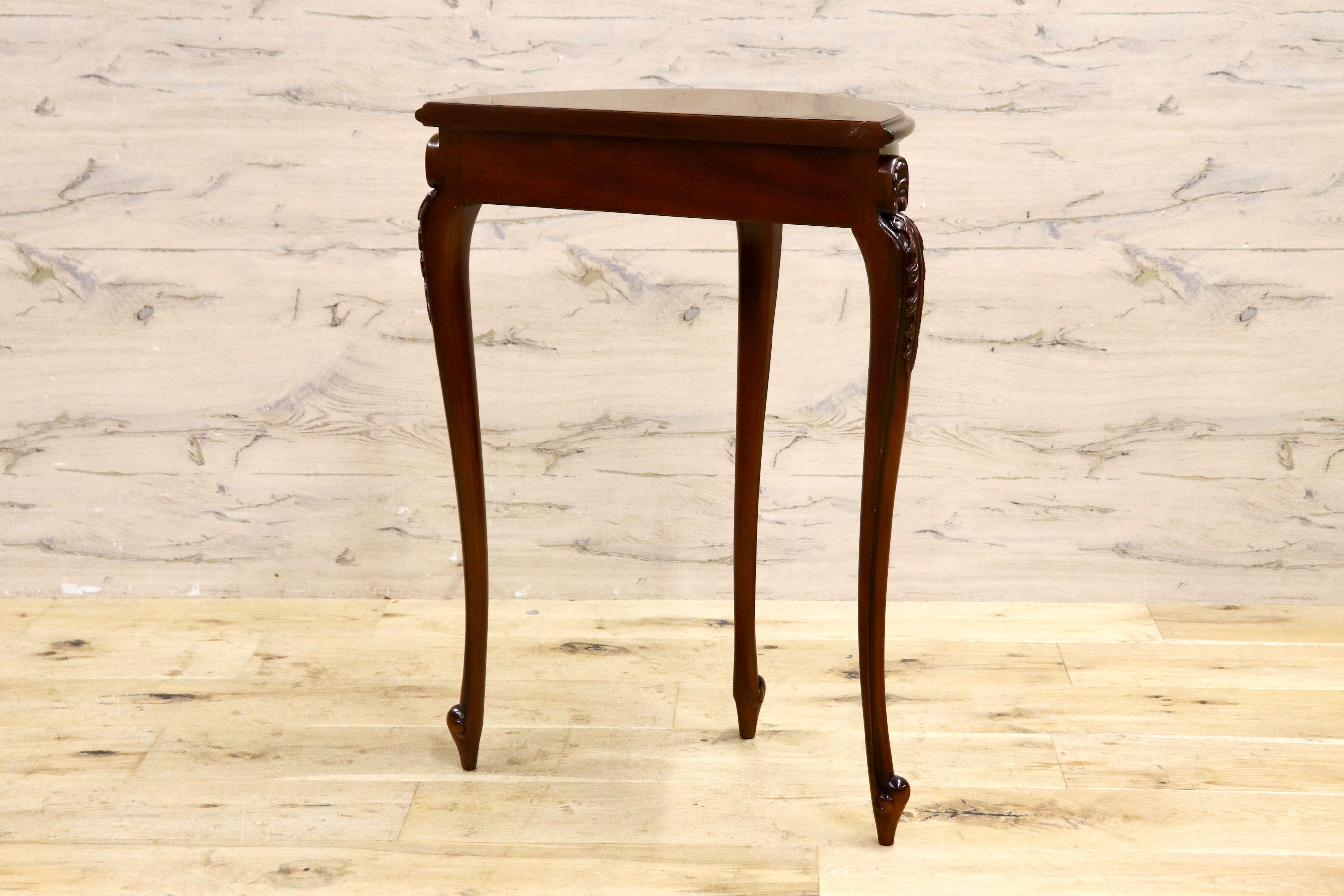 GMIK753B○クラシック コンソールテーブル サイドテーブル 猫脚 飾り台 花台 ヨーロピアン アンティーク調 木製家具