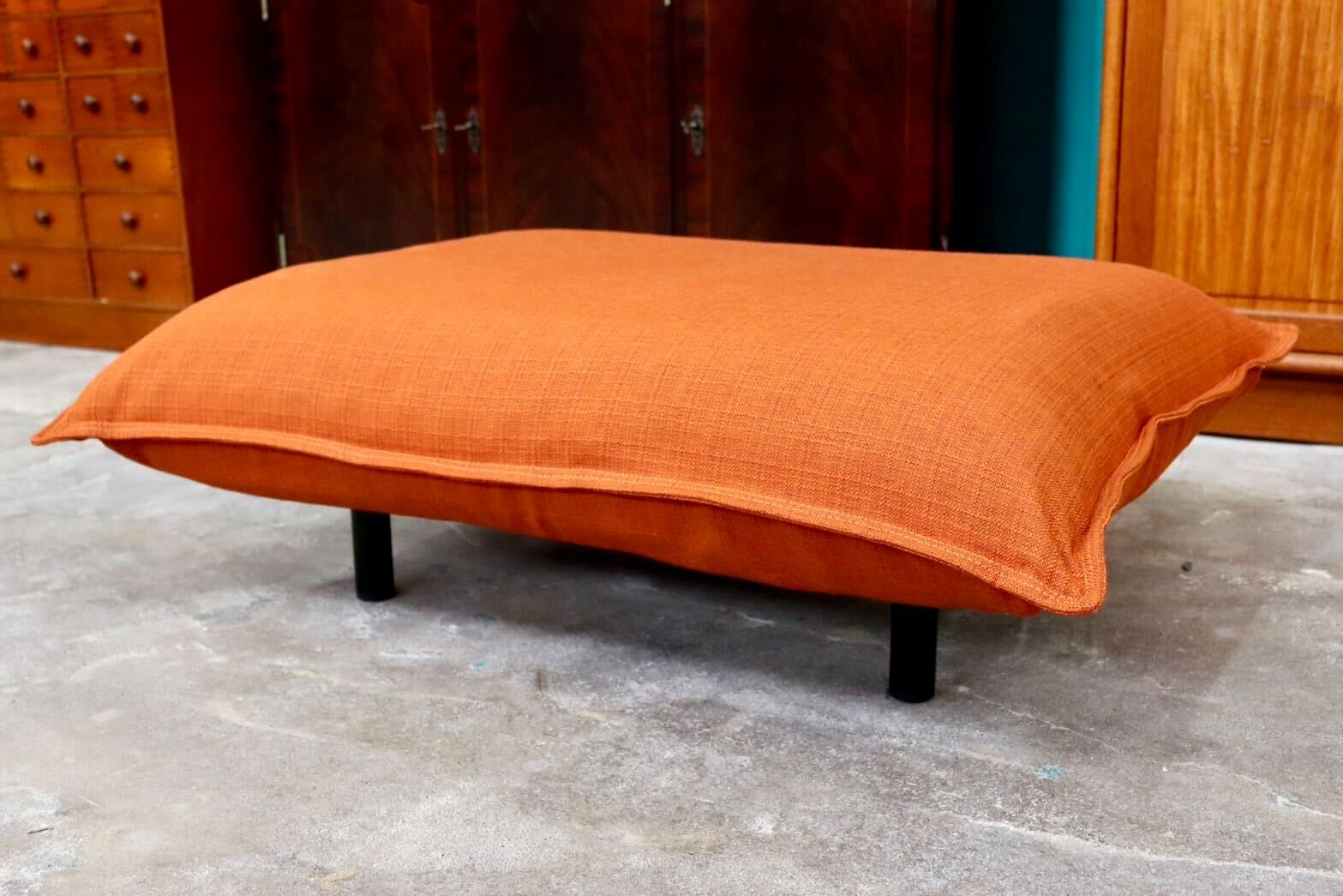 GMIK340C○France Bed / フランスベッド ライフィット Lifit MOVEin'terior オットマン スツール フットスツール ファブリック オレンジ