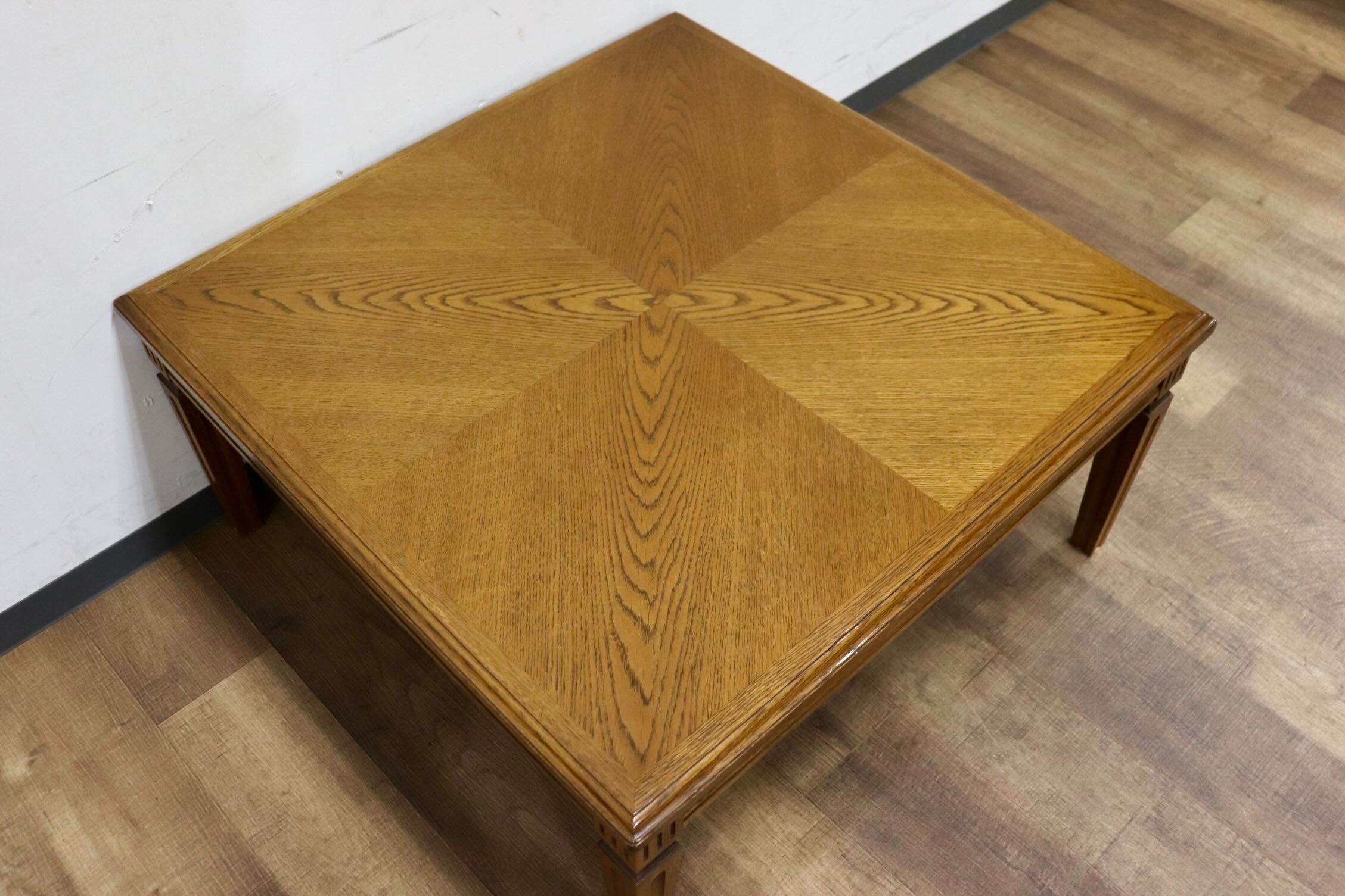 GMIH28○domani / ドマーニ QUEENSLIFE クイーンズライフ センターテーブル リビングテーブル 応接机 クラシック カリモク最高峰