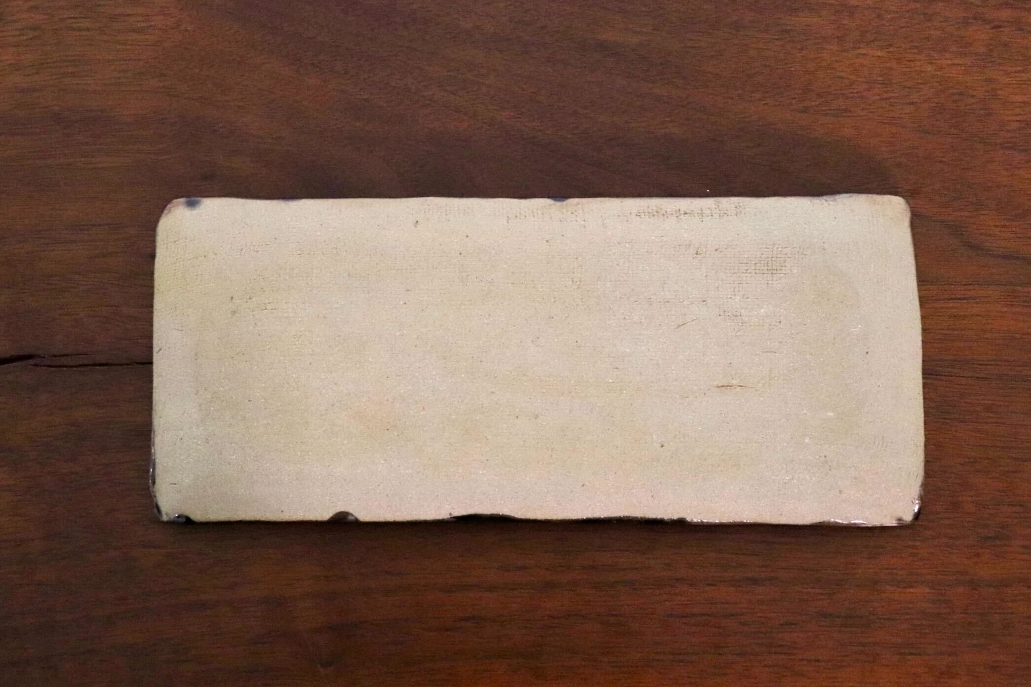 GMIO335A○陶勝窯 丹波焼 銀河長方皿 市野勝 市野勝磯 陶器 工芸品 丹波篠山 未使用