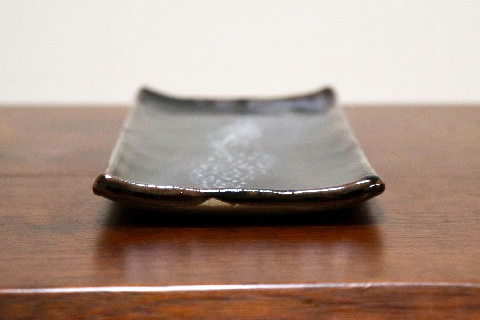 GMIO335A○陶勝窯 丹波焼 銀河長方皿 市野勝 市野勝磯 陶器 工芸品 丹波篠山 未使用