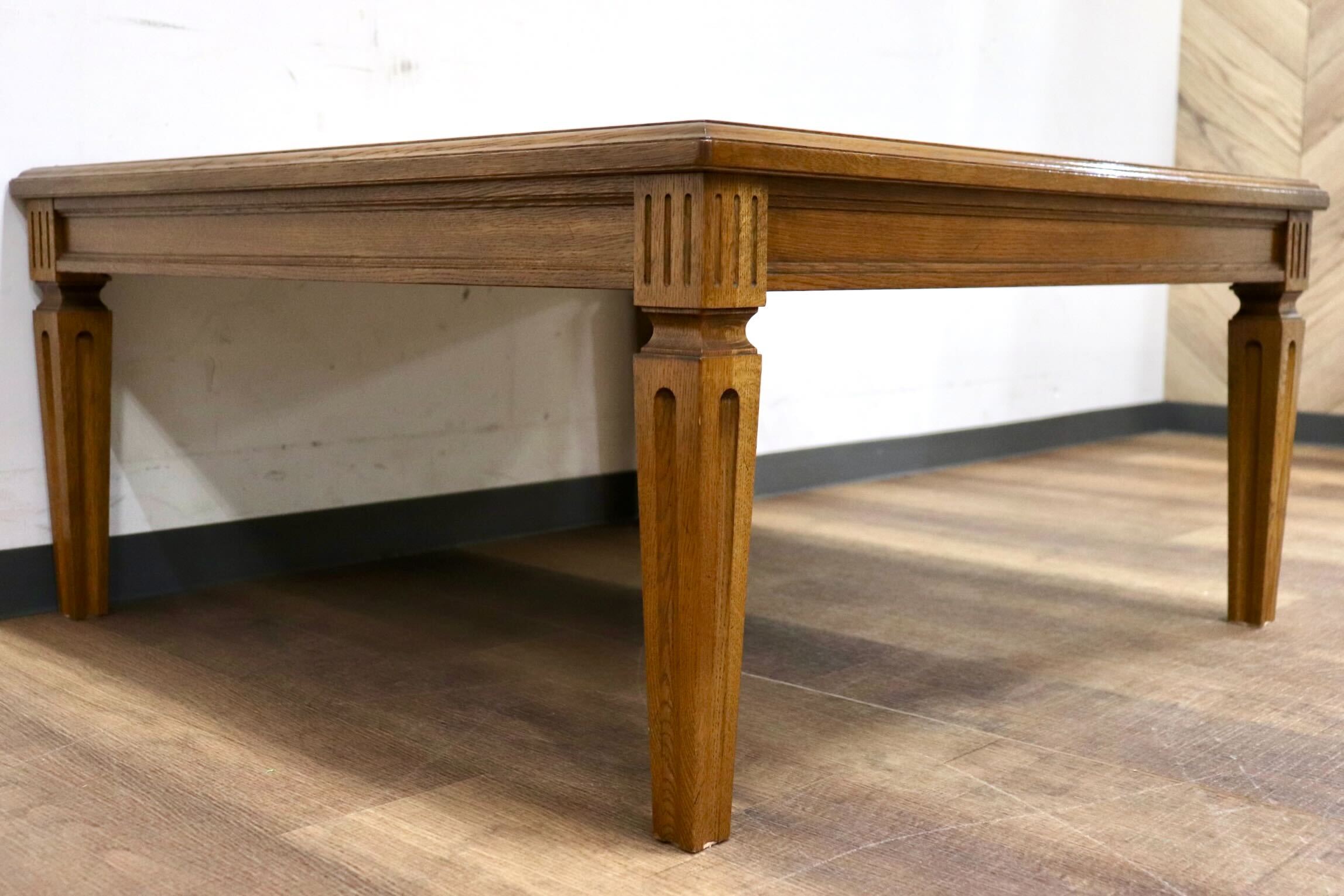 GMIH28○domani / ドマーニ QUEENSLIFE クイーンズライフ センターテーブル リビングテーブル 応接机 クラシック カリモク最高峰