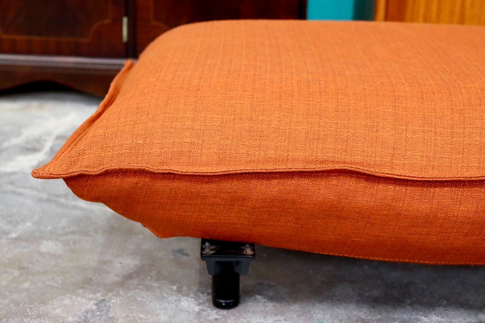 GMIK340D○France Bed / フランスベッド ライフィット Lifit MOVEin'terior オットマン スツール フットスツール ファブリック オレンジ