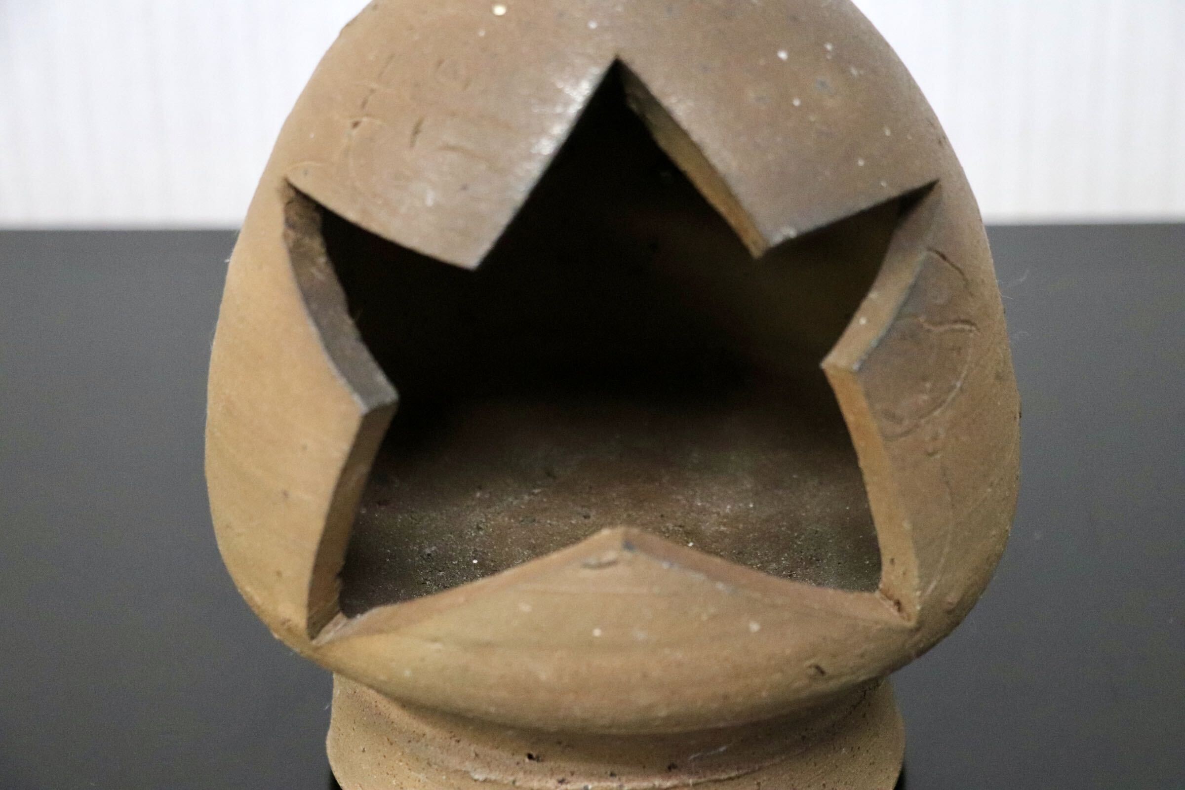 GMJK374C○星彩陶器灯籠 星型透かし香炉 宝珠型キャンドルハウス 陶芸アロマポット 焼き締め透かし置物 オブジェ 和モダン