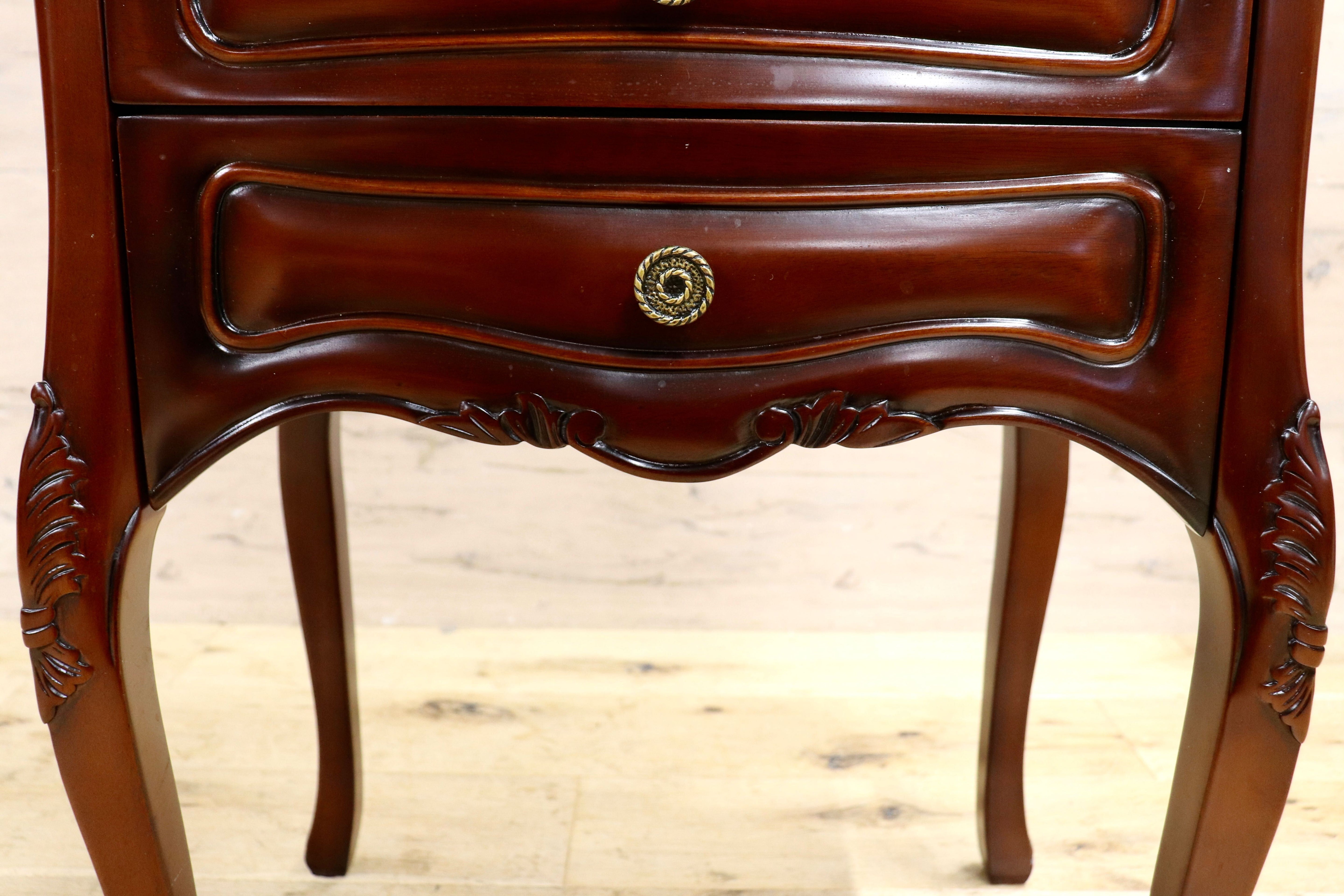 GMIK753C○クラシック サイドチェスト ルイ 4段チェスト チェスト 引き出し収納 小物入れ マホガニー ヨーロピアン アンティーク調