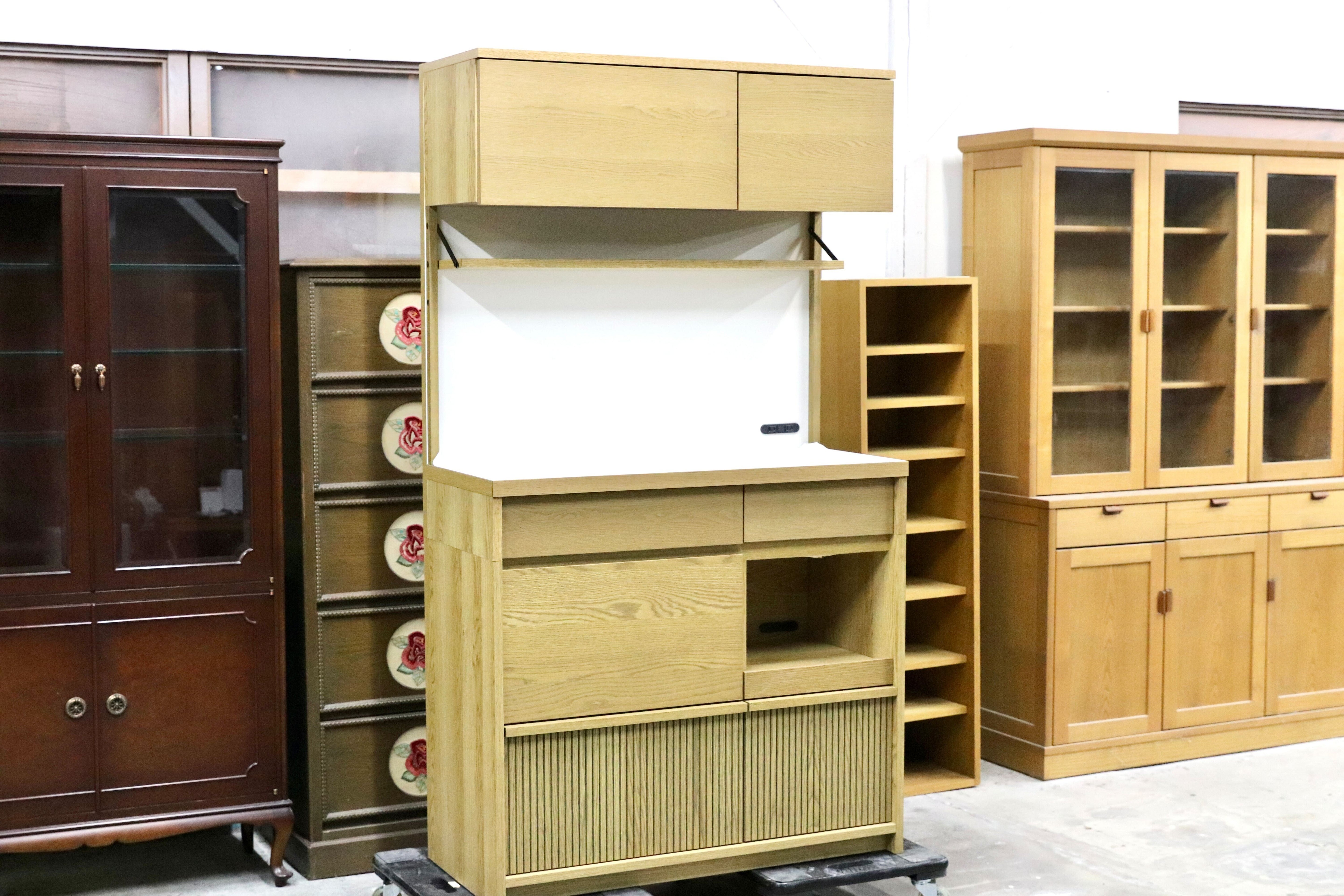 GMIK942○unico / ウニコ DIFE(ディフェ)　キッチンボード 食器棚 カップボード キャビネット 水屋棚 ナチュラル 定価約17.9万 展示品