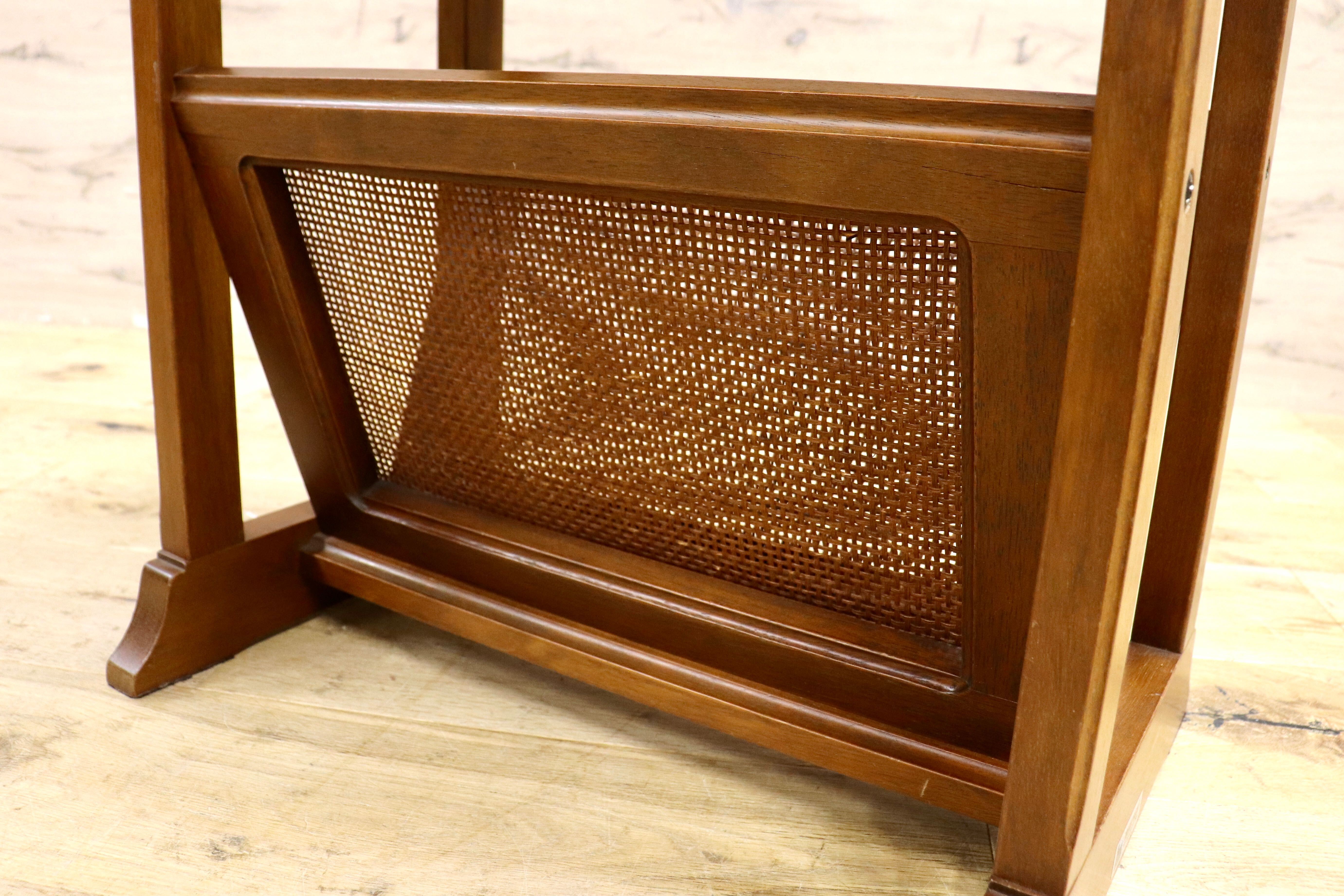 GMIK768○maruni / オールドマルニ 地中海 クラシック マガジンラック サイドテーブル コーヒーテーブル ラタン ヴィンテージ 木製家具