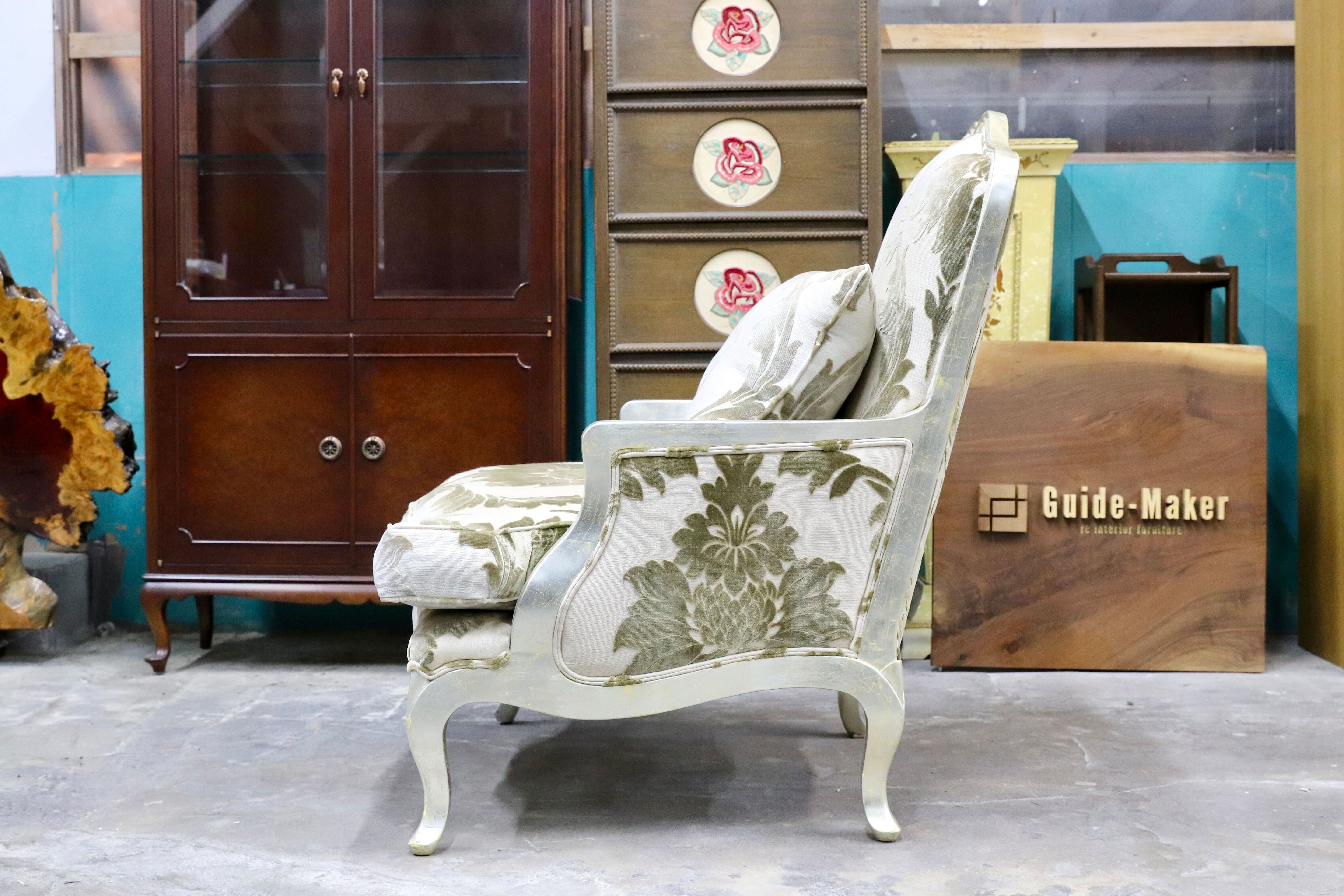GMIK930A○IDC大塚家具 DURESTA オペラ アームチェア 1人掛けソファ シングルソファ 羽毛 ファブリック 英国 最高峰 定価69万 展示品