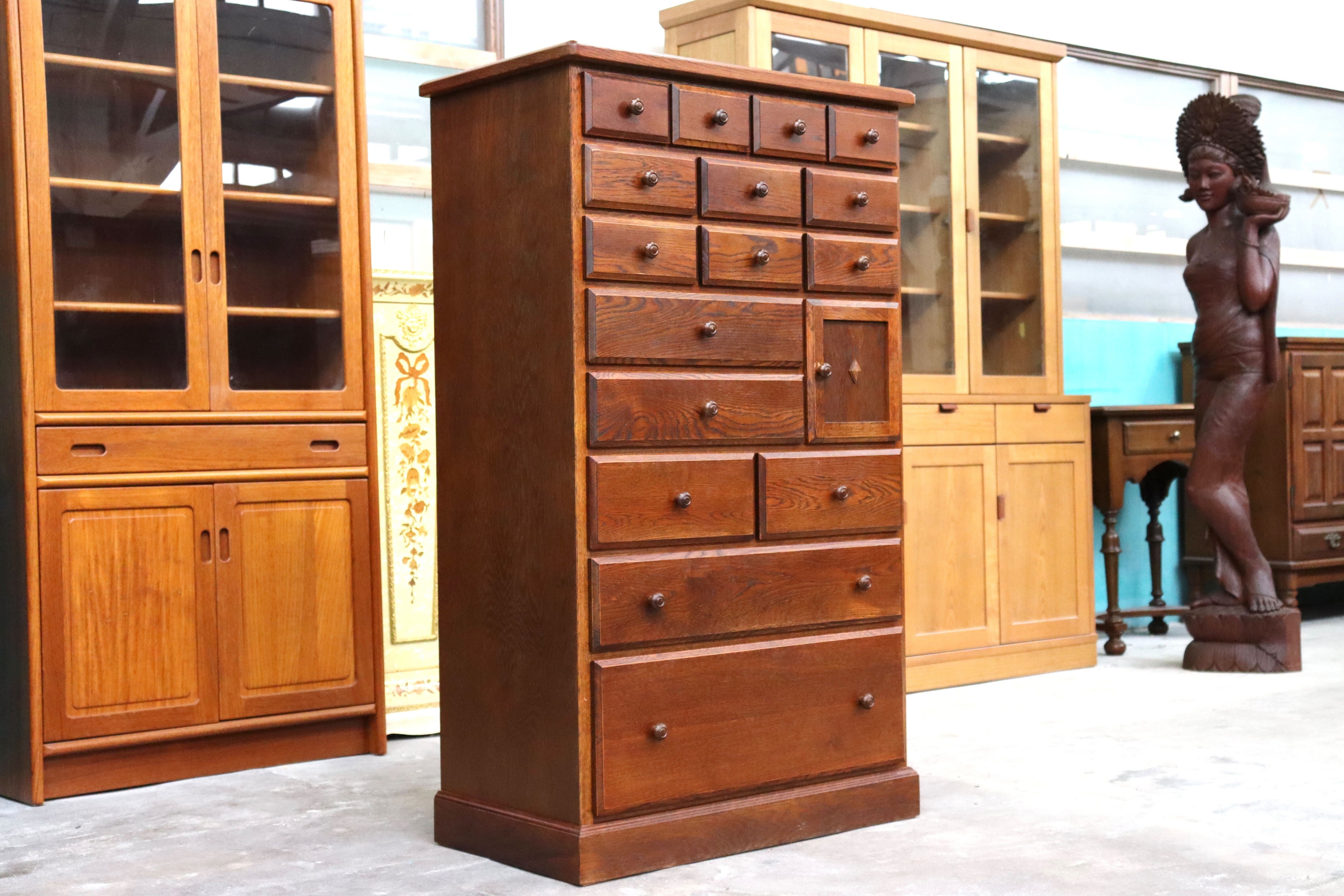 GMIK344○三越家具 Brugge ブルージュ チェスト 整理箪笥 収納家具 英国クラシック カントリー アンティーク調 オーク 家具