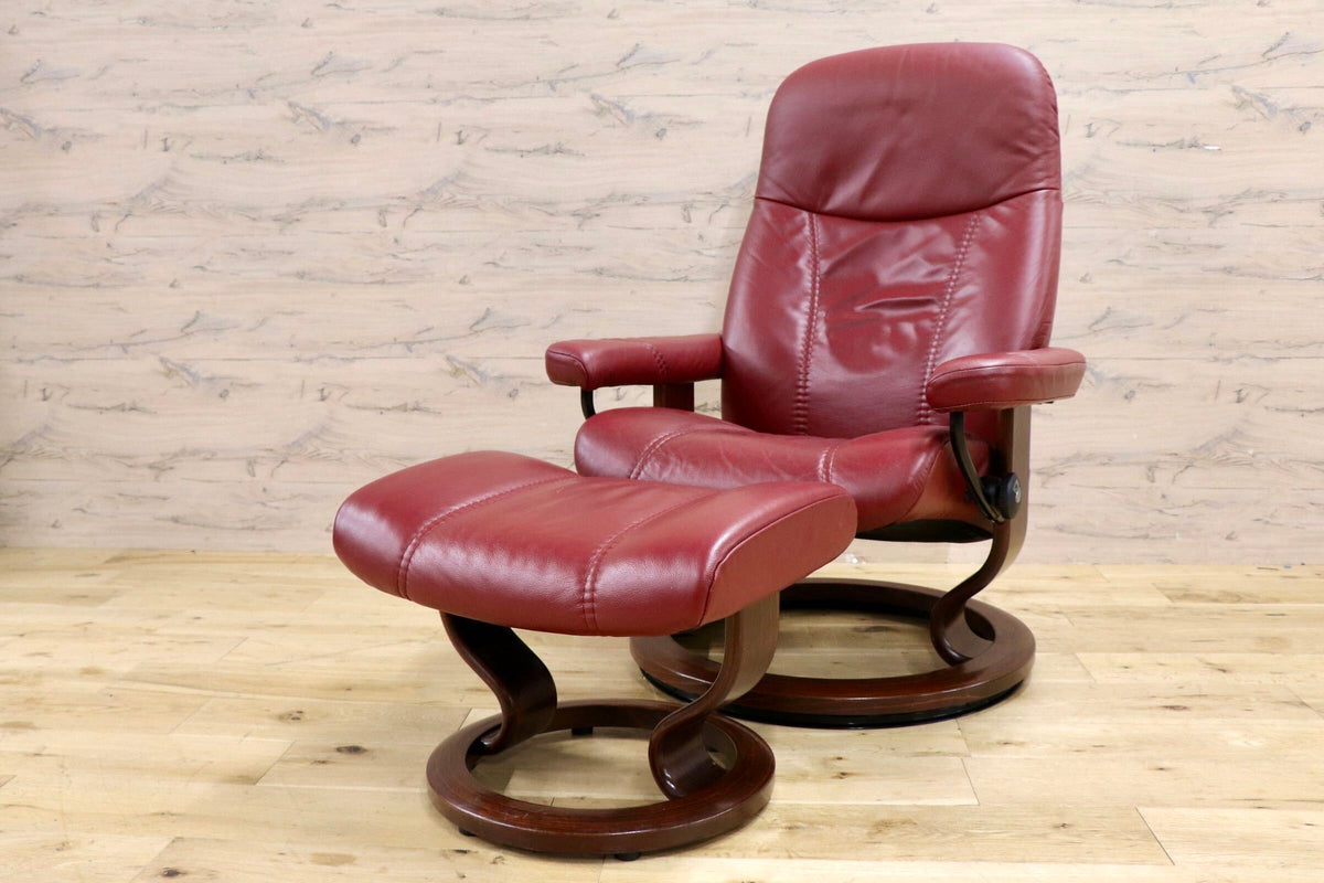 GMJS311○EKORNES / エコーネス Stressless ストレスレスチェア コンサル M オットマン 本革 リクライニングチェア ノルウェー 北欧家具