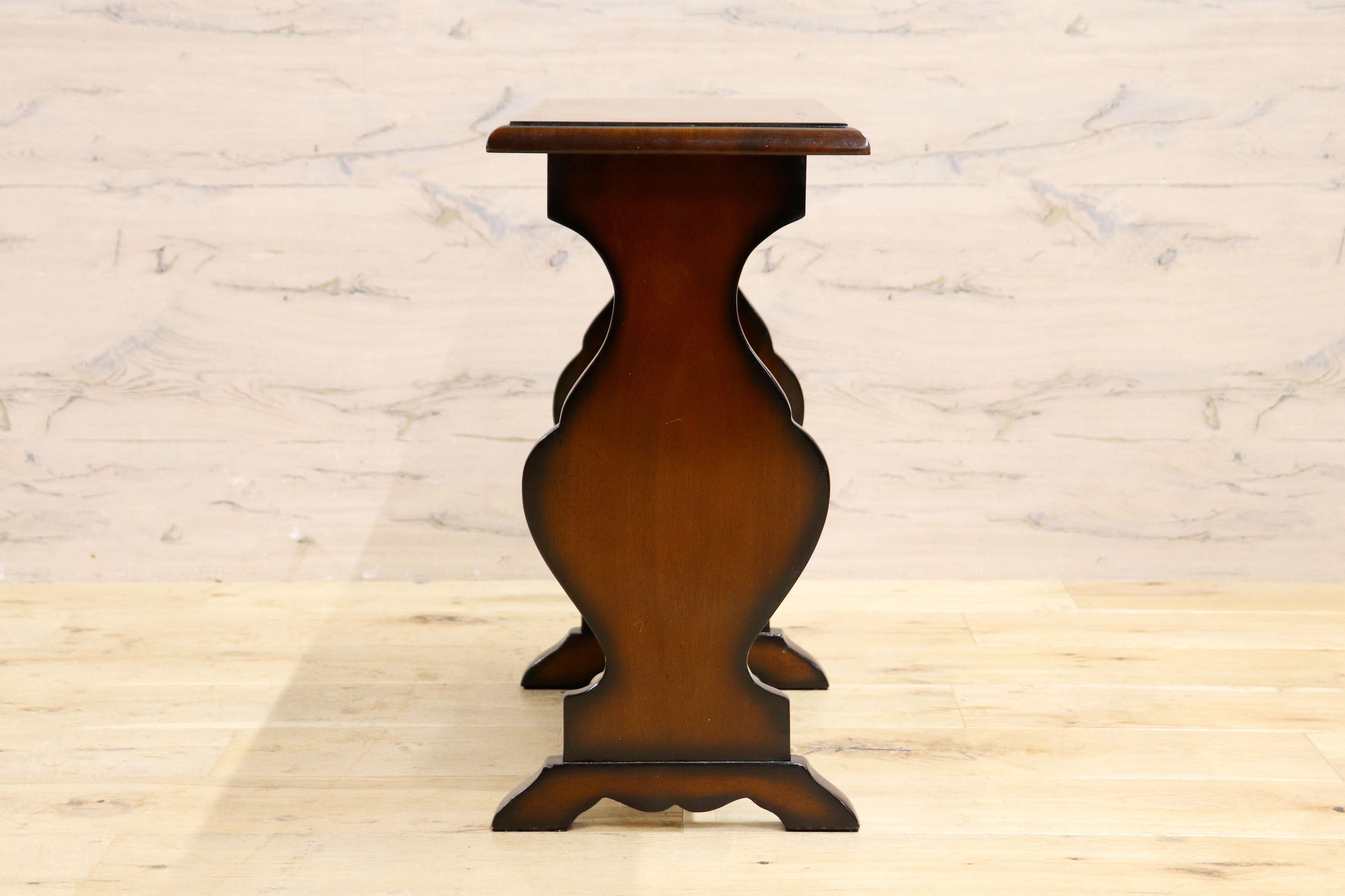 GMIK753E○クラシック マガジンラック サイドテーブル ヴィンテージ アンティーク調 ヨーロピアン 木製