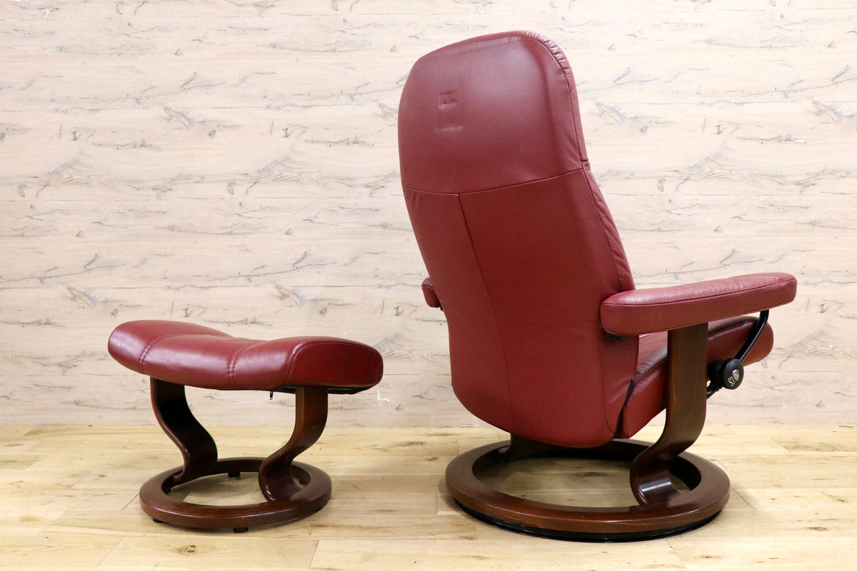 GMJS311○EKORNES / エコーネス Stressless ストレスレスチェア コンサル M オットマン 本革 リクライニングチェア ノルウェー 北欧家具