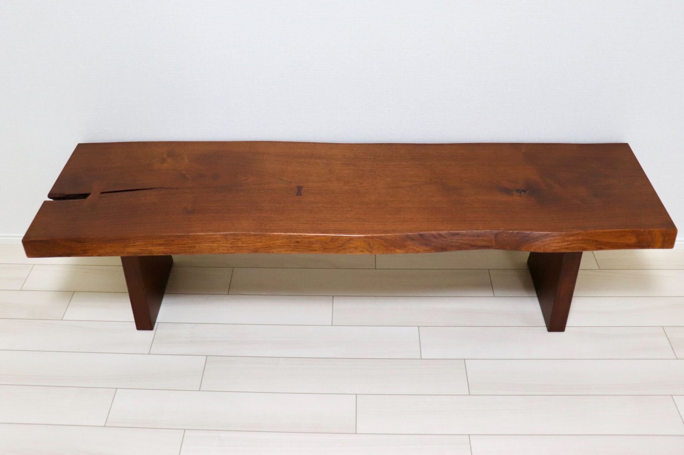 GMIK692○無垢材 ベンチ 長椅子 腰掛け 椅子 チェア スツール ローテーブル 飾り台 和家具 和モダン レトロ アンティーク