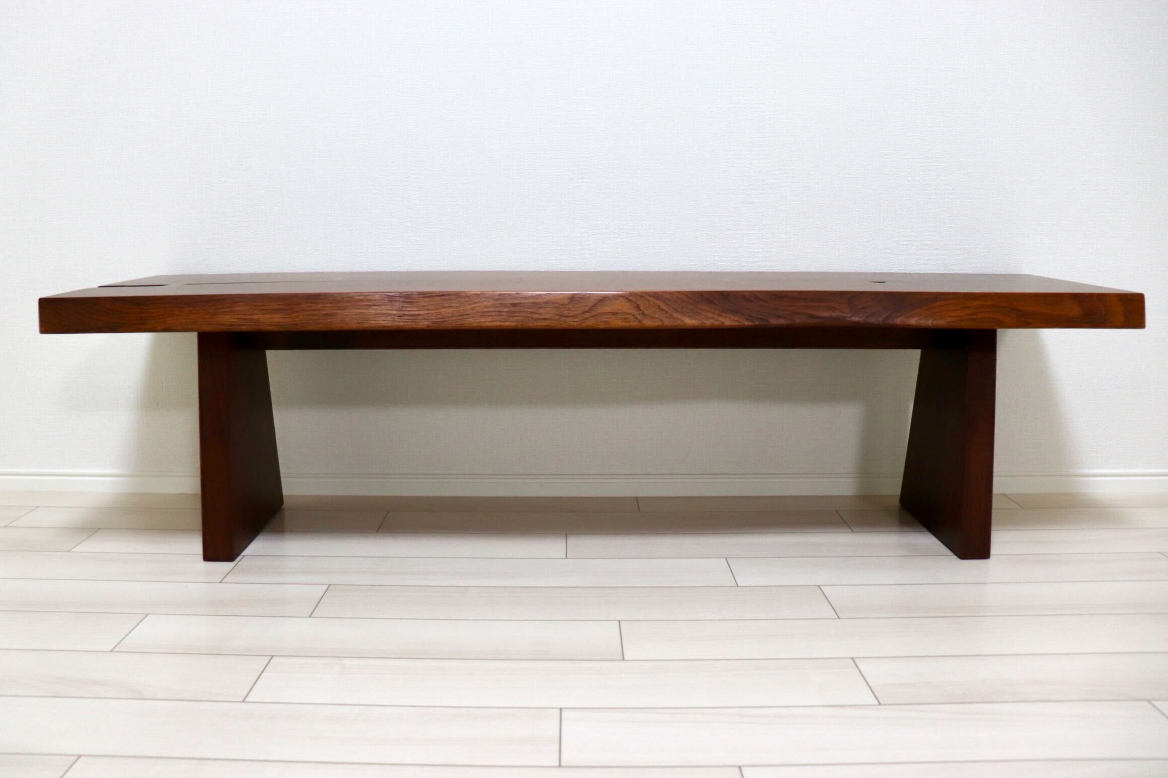 GMIK692○無垢材 ベンチ 長椅子 腰掛け 椅子 チェア スツール ローテーブル 飾り台 和家具 和モダン レトロ アンティーク