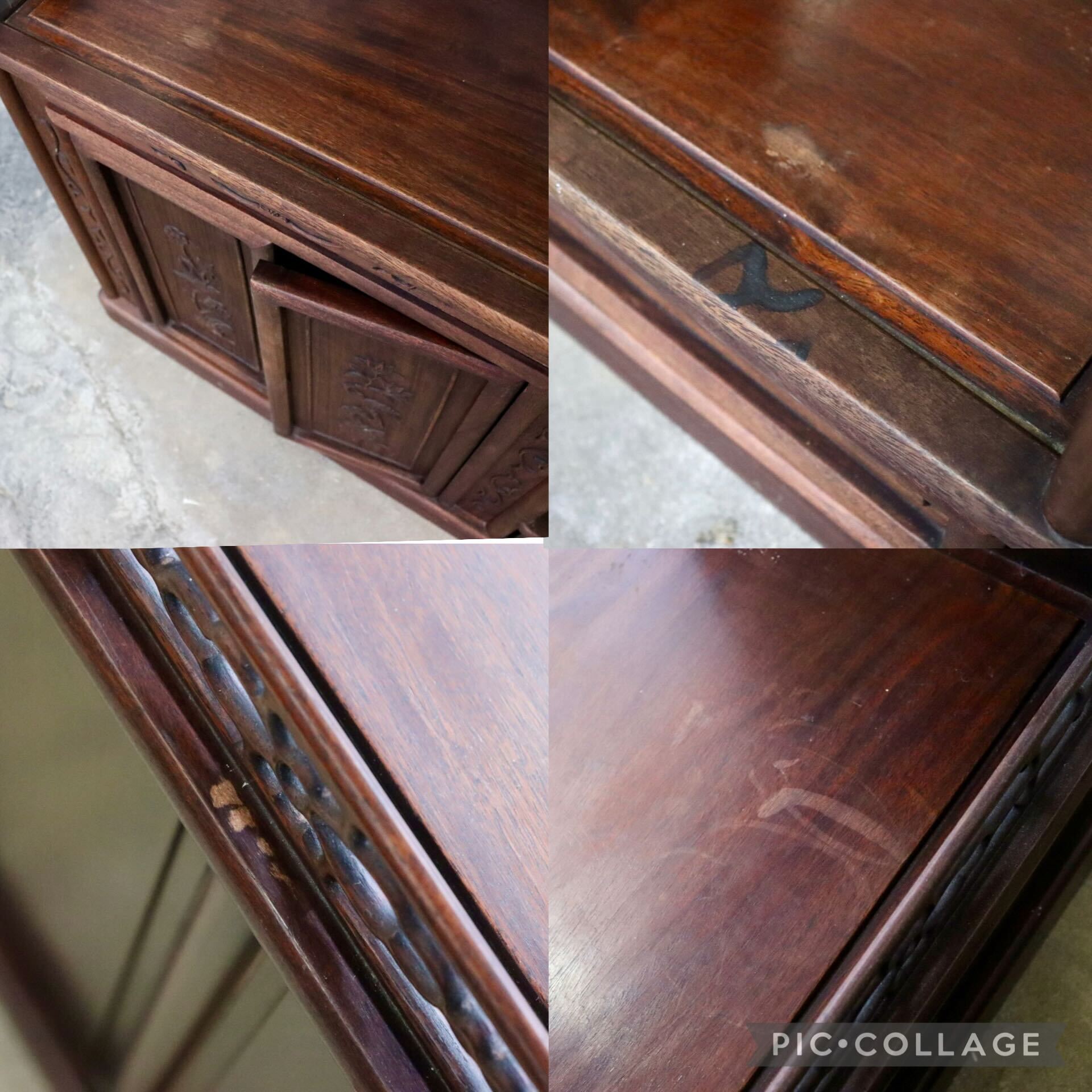 GMIK156○唐木家具 茶棚 飾り棚 サイドボード 和家具 和室 座敷 茶箪笥