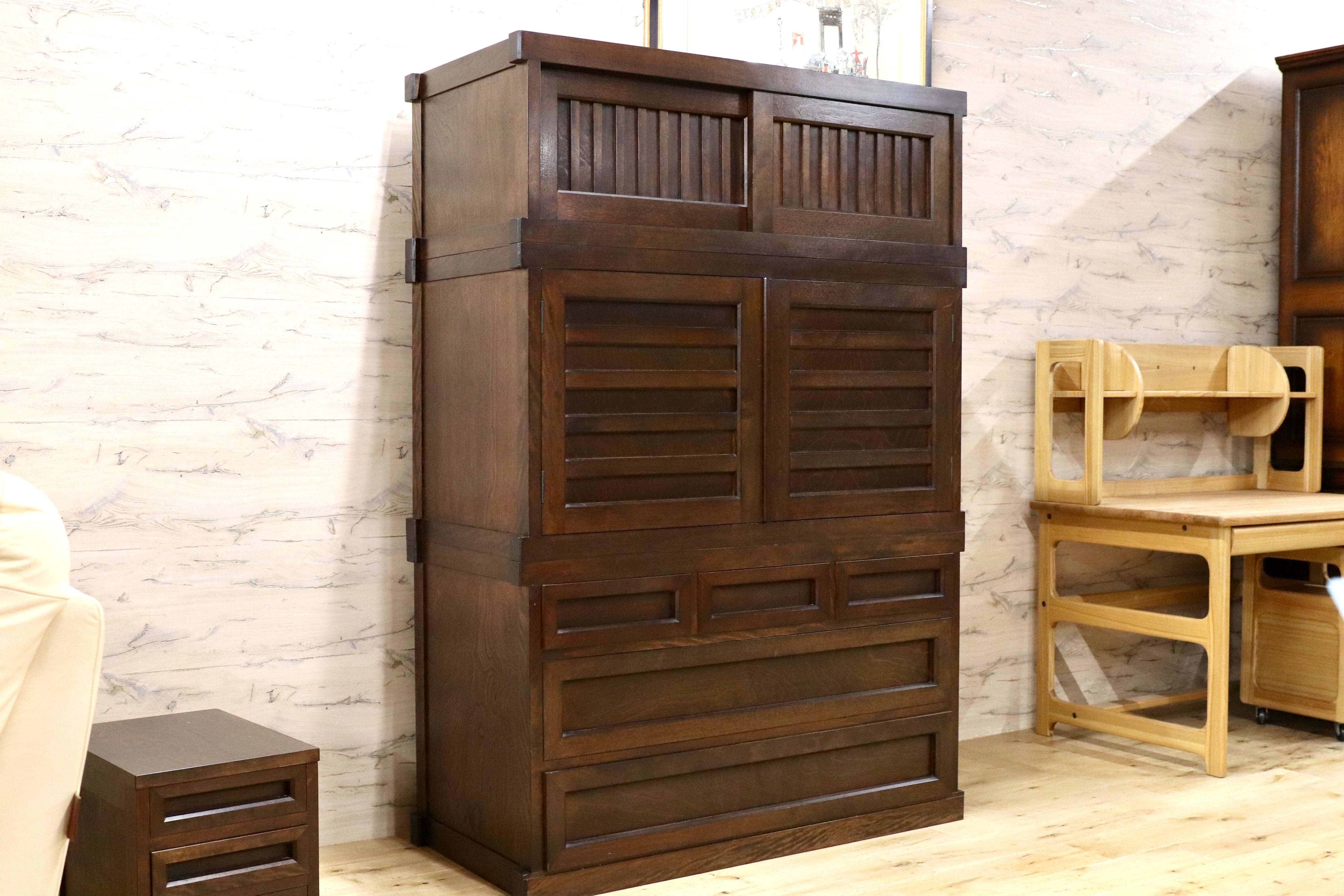 GMIK926B○九州民芸家具 着物箪笥 和箪笥 民藝 アンティーク ヴィンテージ 和室 レトロ 稀少 検）松本民芸