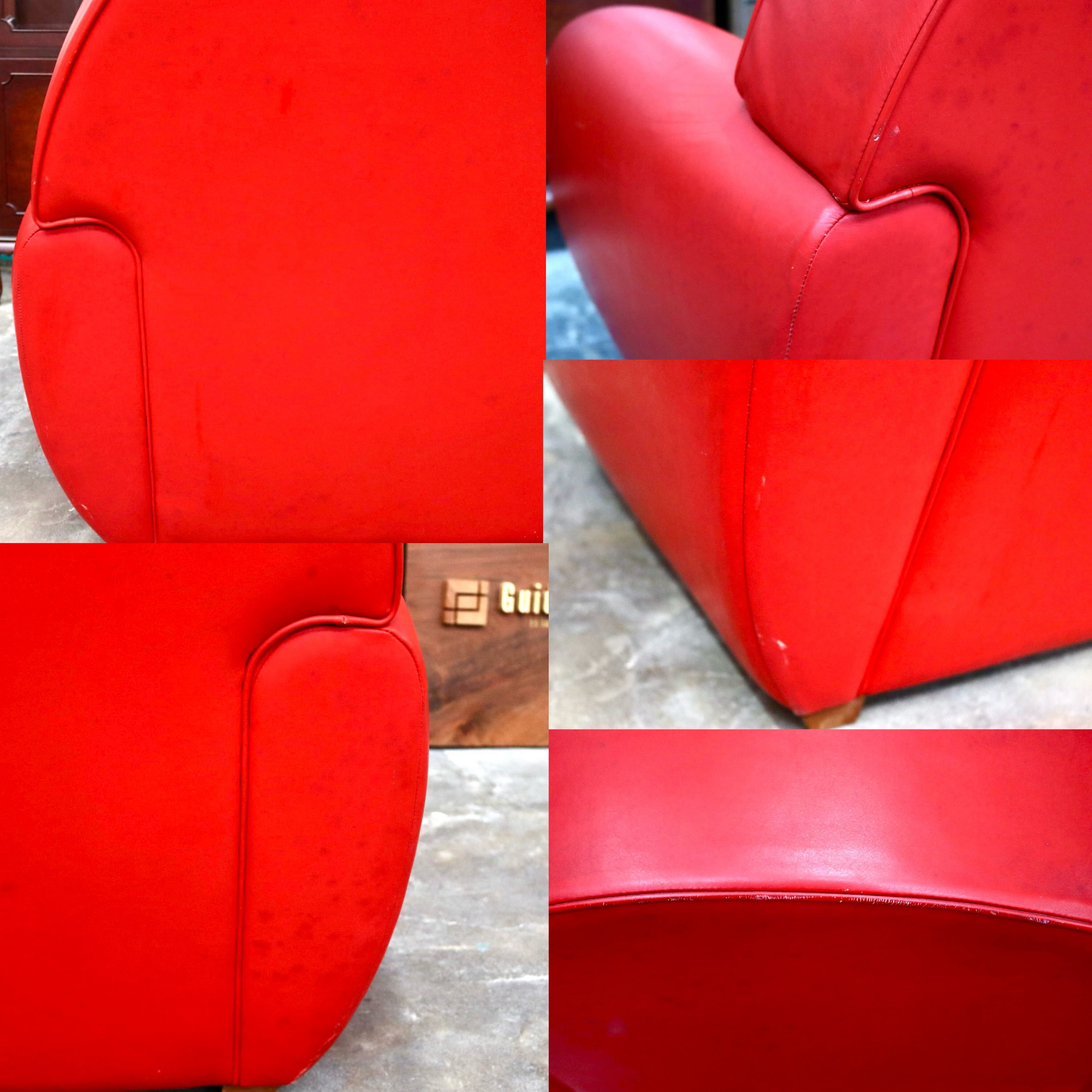 GMIS523○Bernard Massot Vanity Fair ヴァニティフェア ラウンジチェア 1人掛けソファ 本革 フランス リプロダクト 検)ポルトローナフラウ