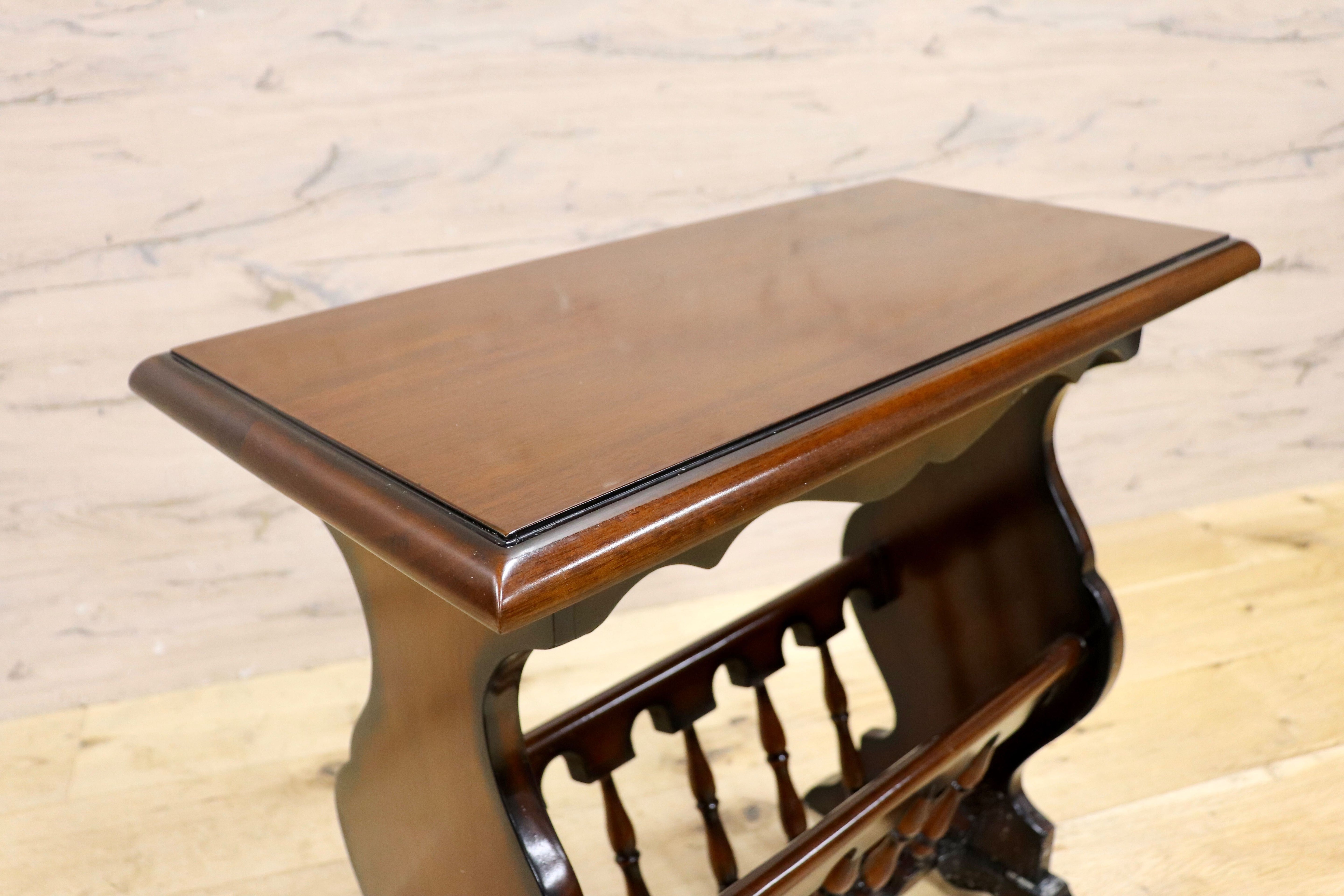 GMIK753F○クラシック マガジンラック サイドテーブル ヴィンテージ アンティーク調 ヨーロピアン 木製