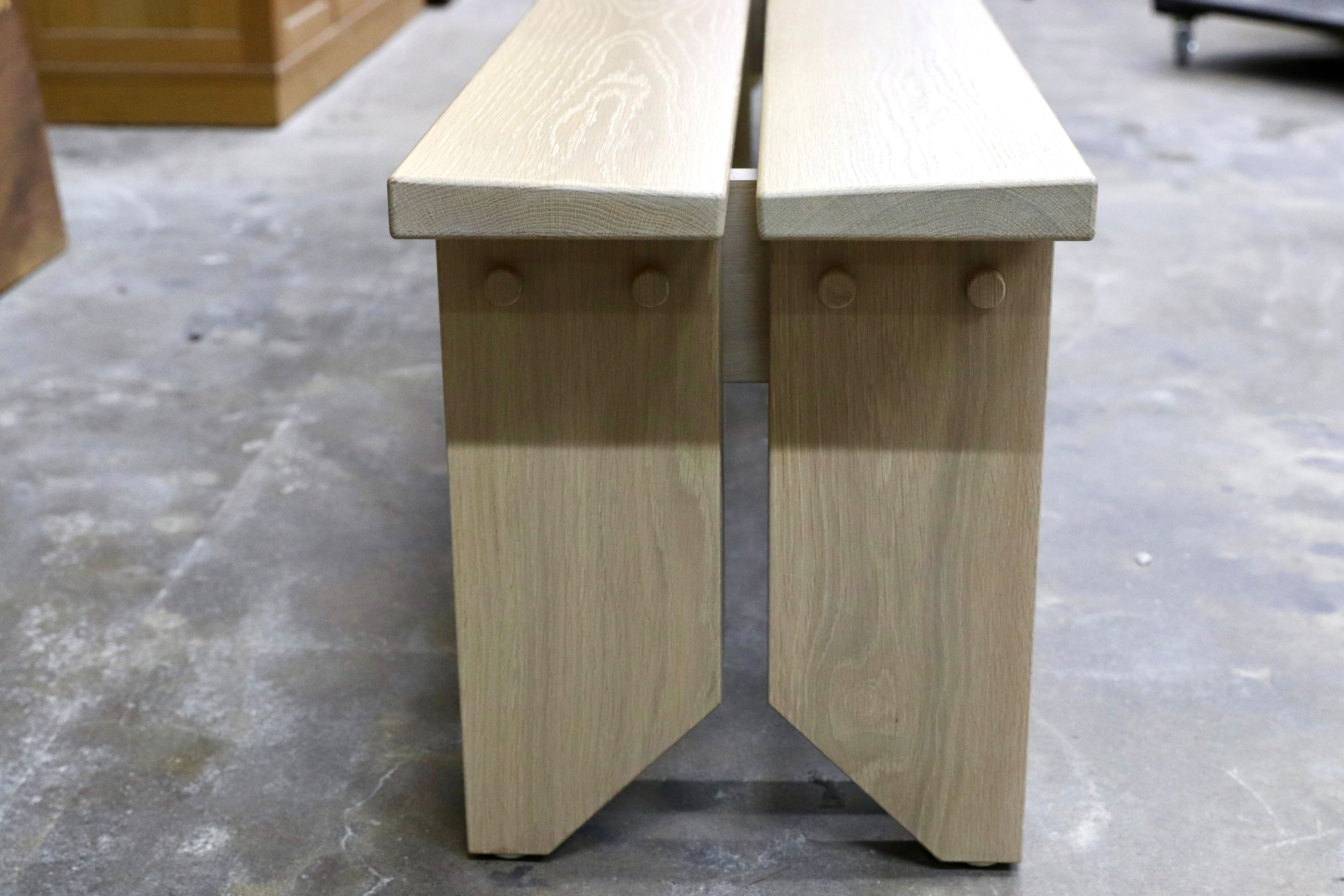 GMIH482C○オーク無垢材 ロングベンチ 特注 ダイニングチェア 長椅子 シャビーシック アンティーク調 北欧スタイル