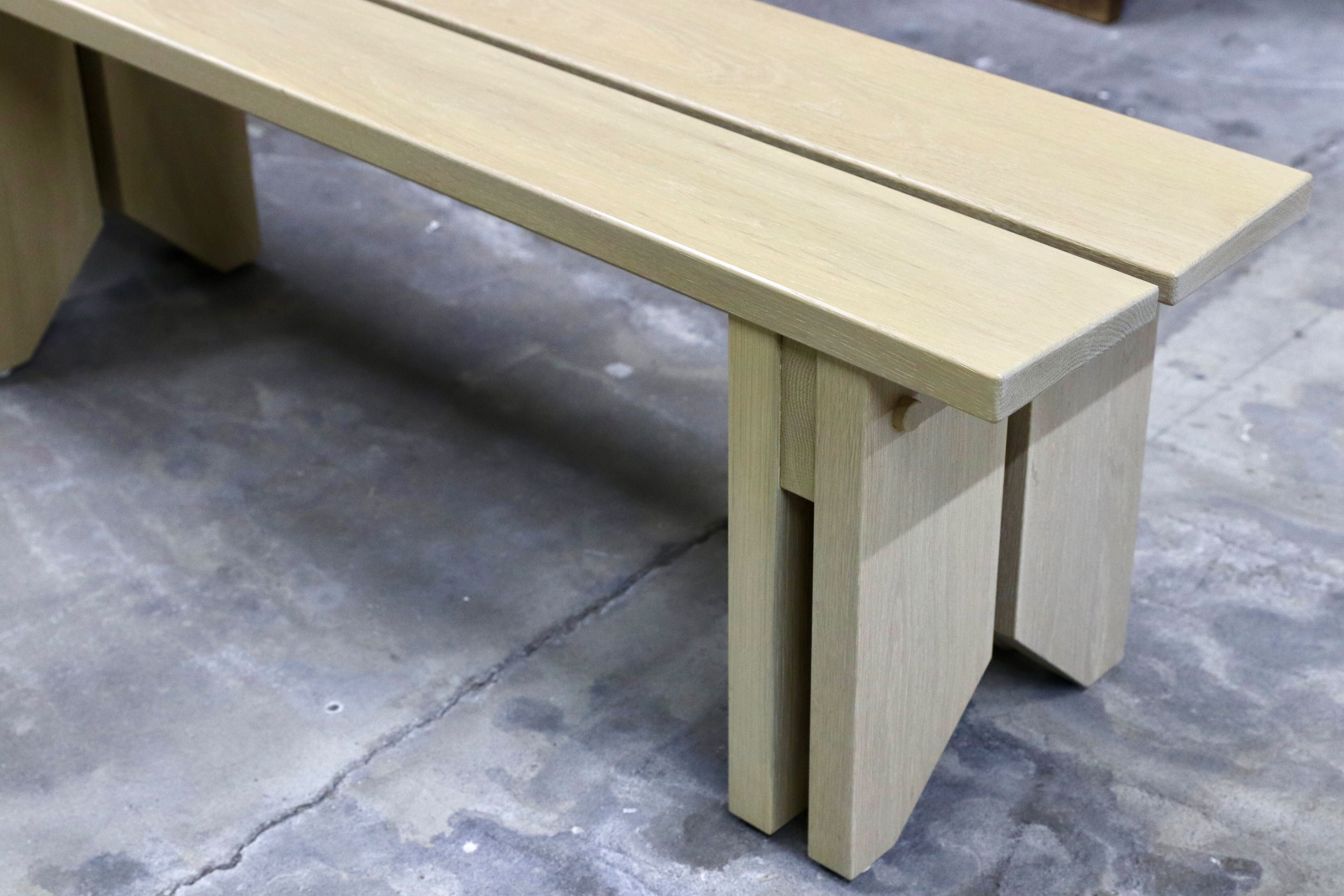 GMIH482D○オーク無垢材 ロングベンチ 特注 ダイニングチェア 長椅子 シャビーシック アンティーク調 北欧スタイル