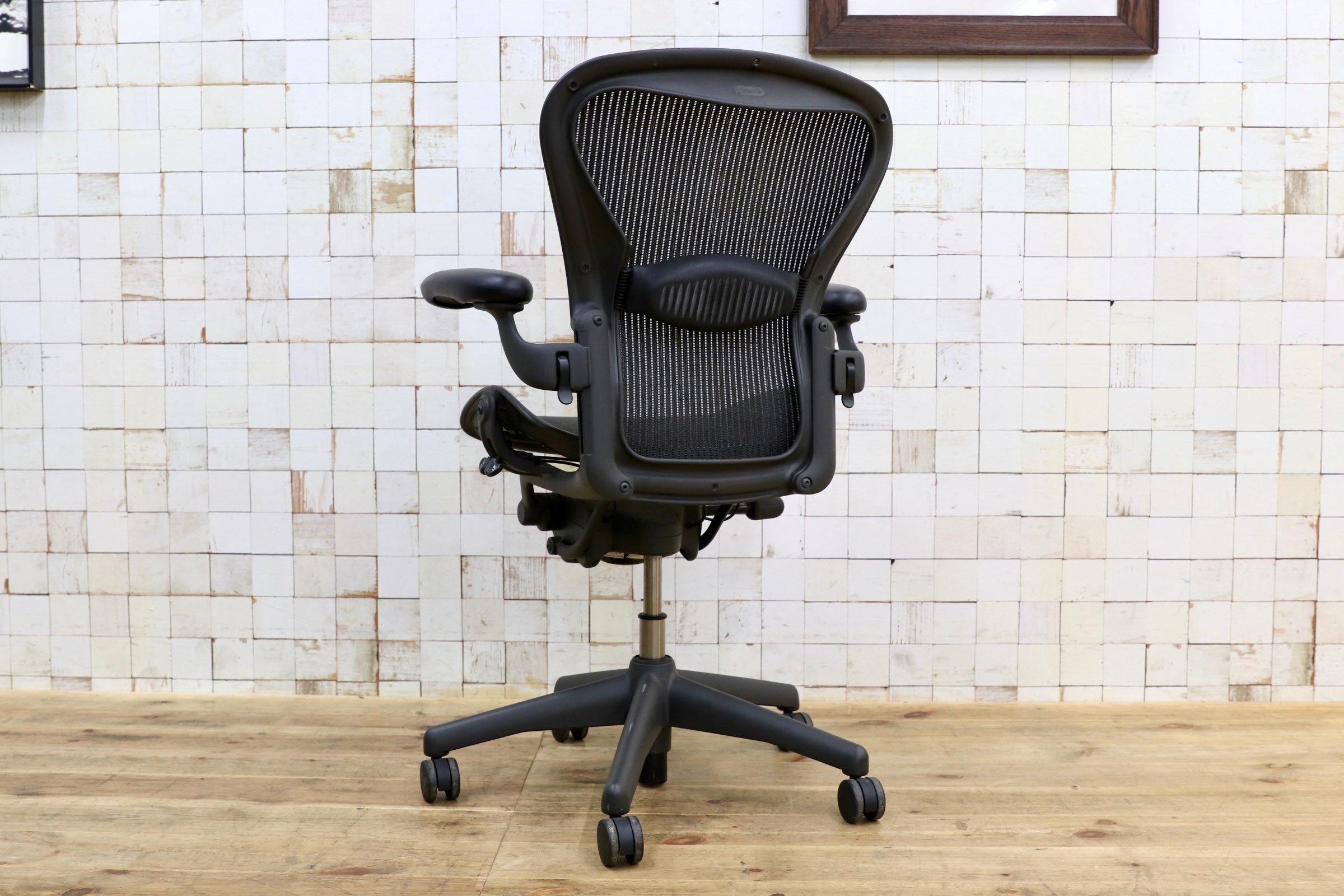 GMJK282○Herman Miller / ハーマンミラー アーロンチェア クラシック Bサイズ フル装備 ランバー メッシュ デスクチェア オフィスチェア