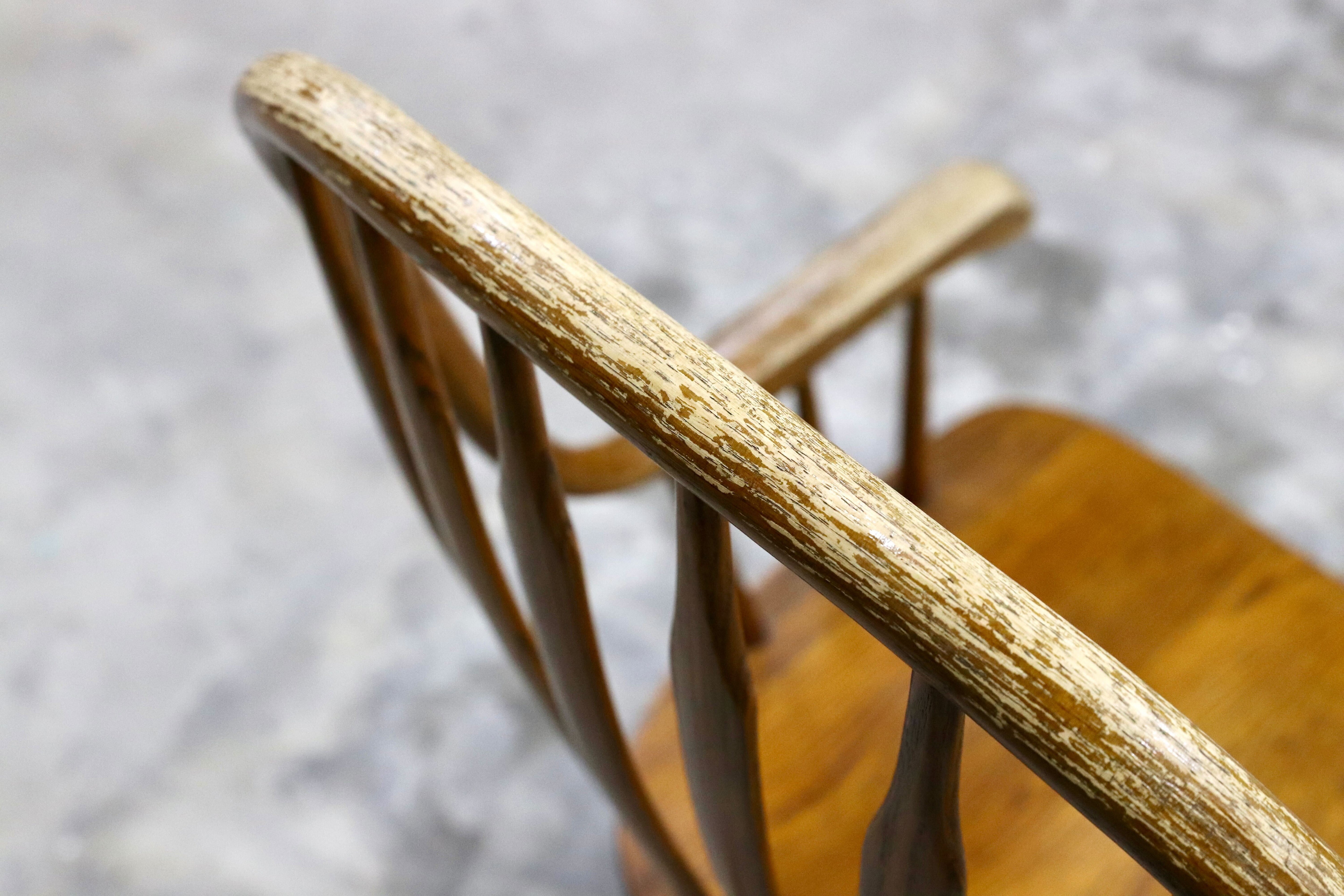 GMIK939B○SHIN-LEE / シンリー ロッキングチェア 揺り椅子 ヴィンテージ ウィンザーチェア オーク材　クラシック IDC大塚家具 稀少