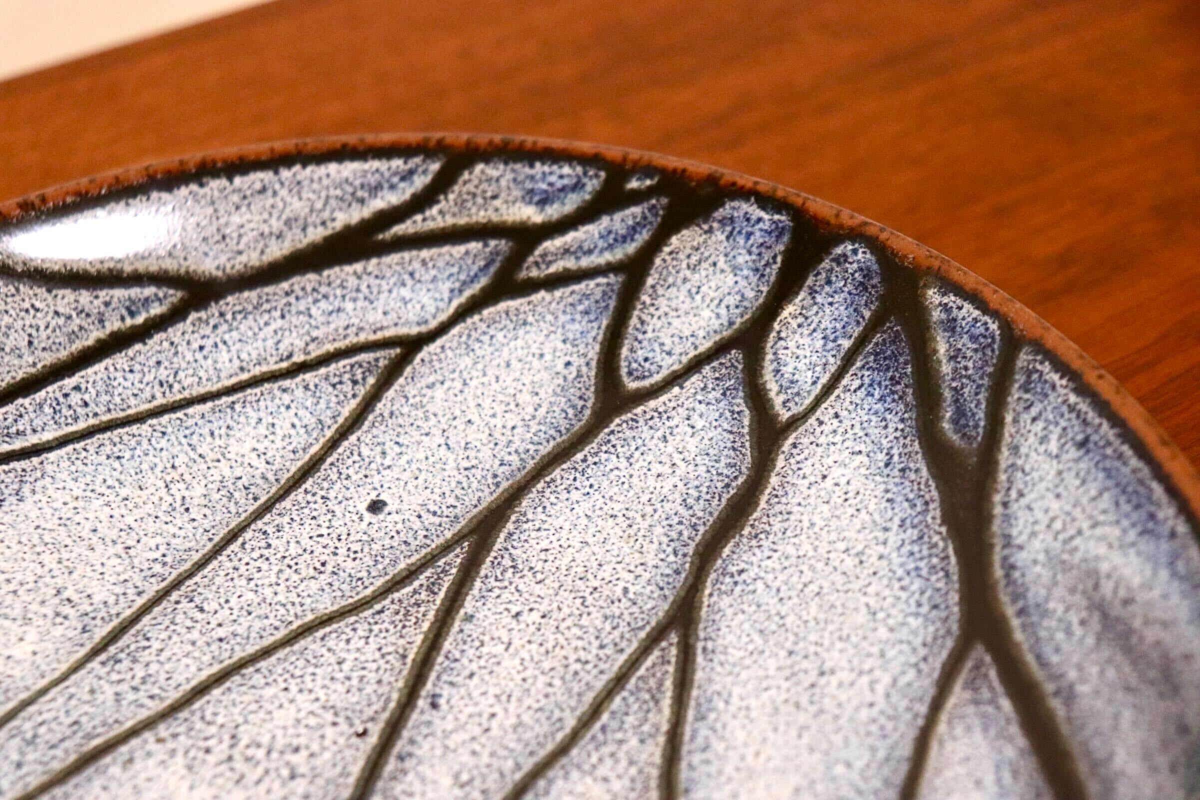 GMIO327B○陶勝窯 丹波焼 網目皿7寸 市野勝 市野勝磯 陶器 工芸品 丹波篠山 未使用