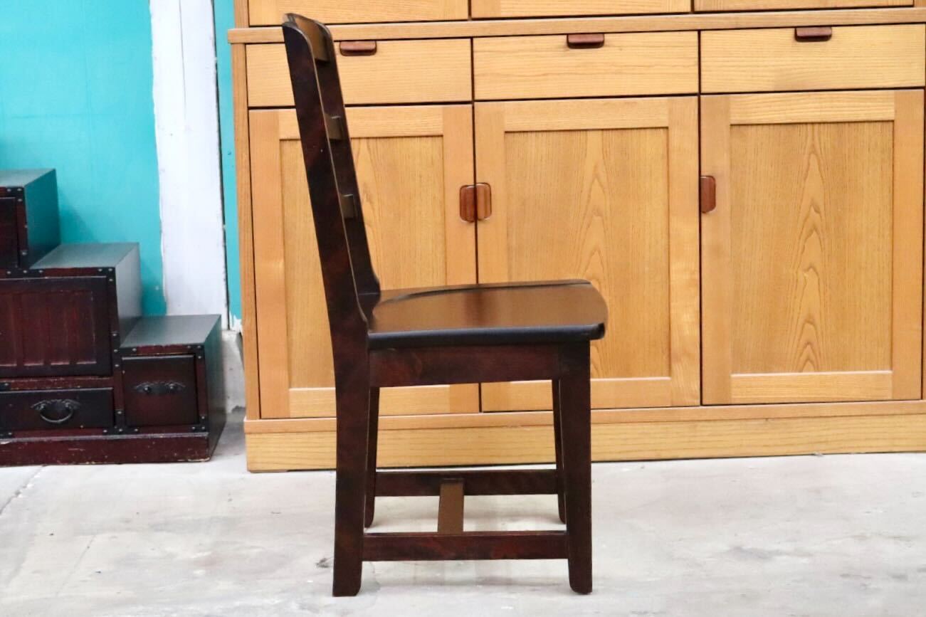 GMIS303C○北海道民芸家具 ダイニングチェア ラダーバックチェア アームレスチェア 椅子 木製 無垢材 樺材 国産家具 飛騨産業