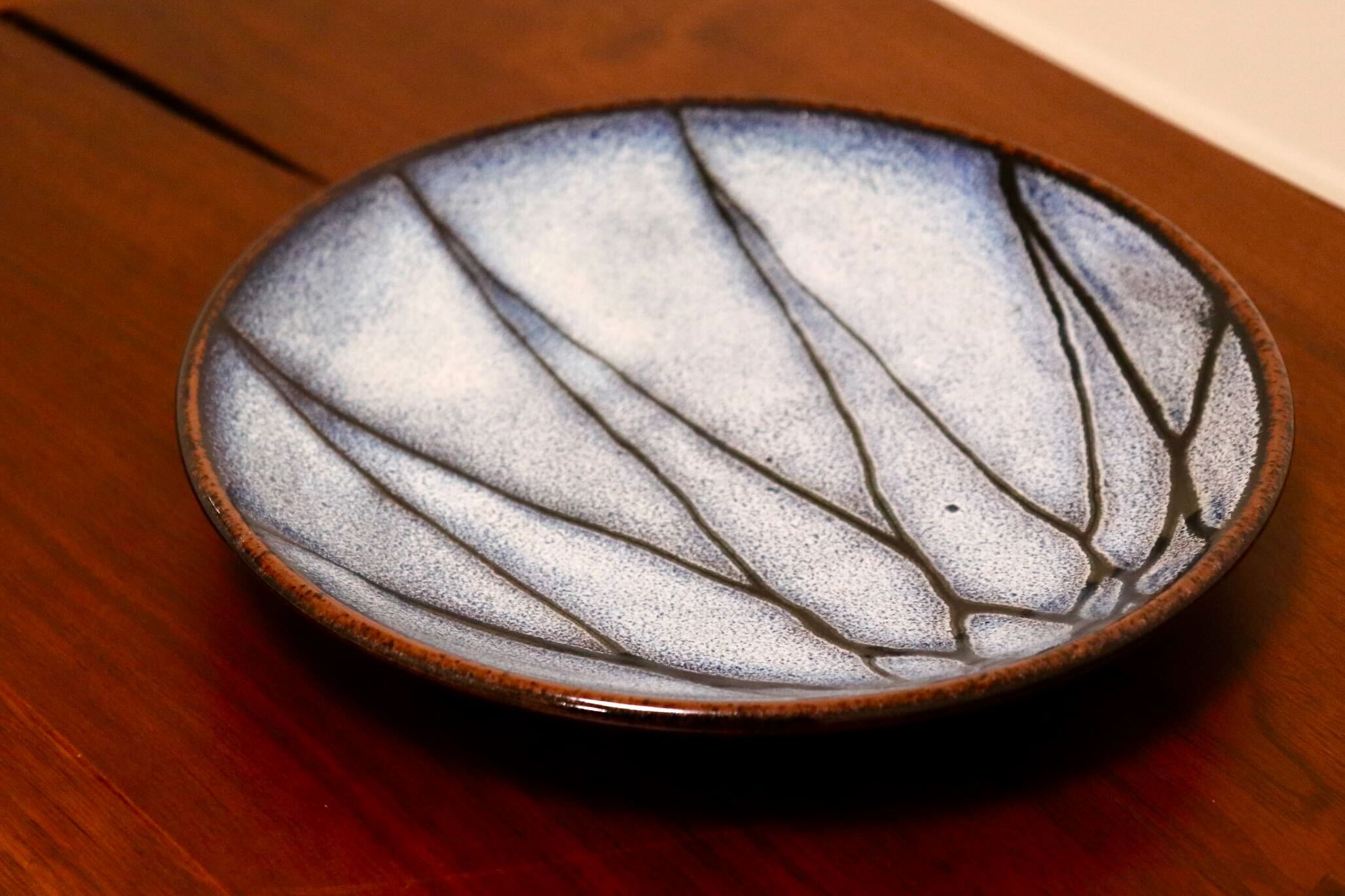 GMIO327B○陶勝窯 丹波焼 網目皿7寸 市野勝 市野勝磯 陶器 工芸品 丹波篠山 未使用