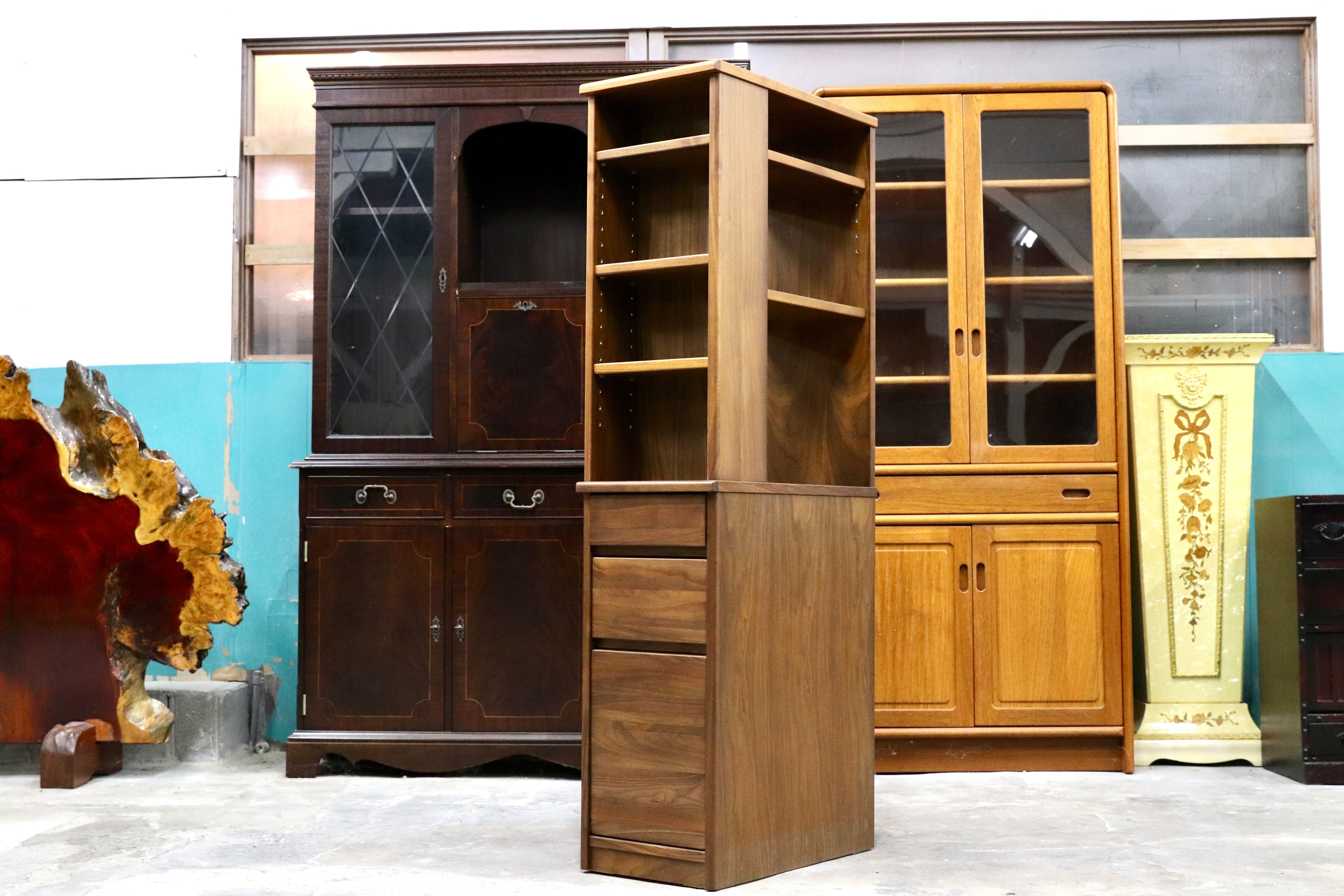 GMIH225C○起立木工 / KIRITSU FURNITURE ウォールナット デスクサイドラック 本棚 ブックシェルフ 棚 オープンシェルフ 北欧モダン