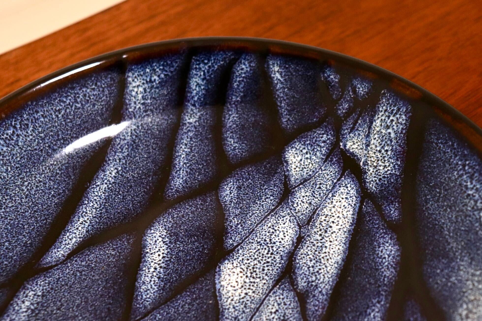 GMIO327C○陶勝窯 丹波焼 網目皿7寸 市野勝 市野勝磯 陶器 工芸品 丹波篠山 未使用