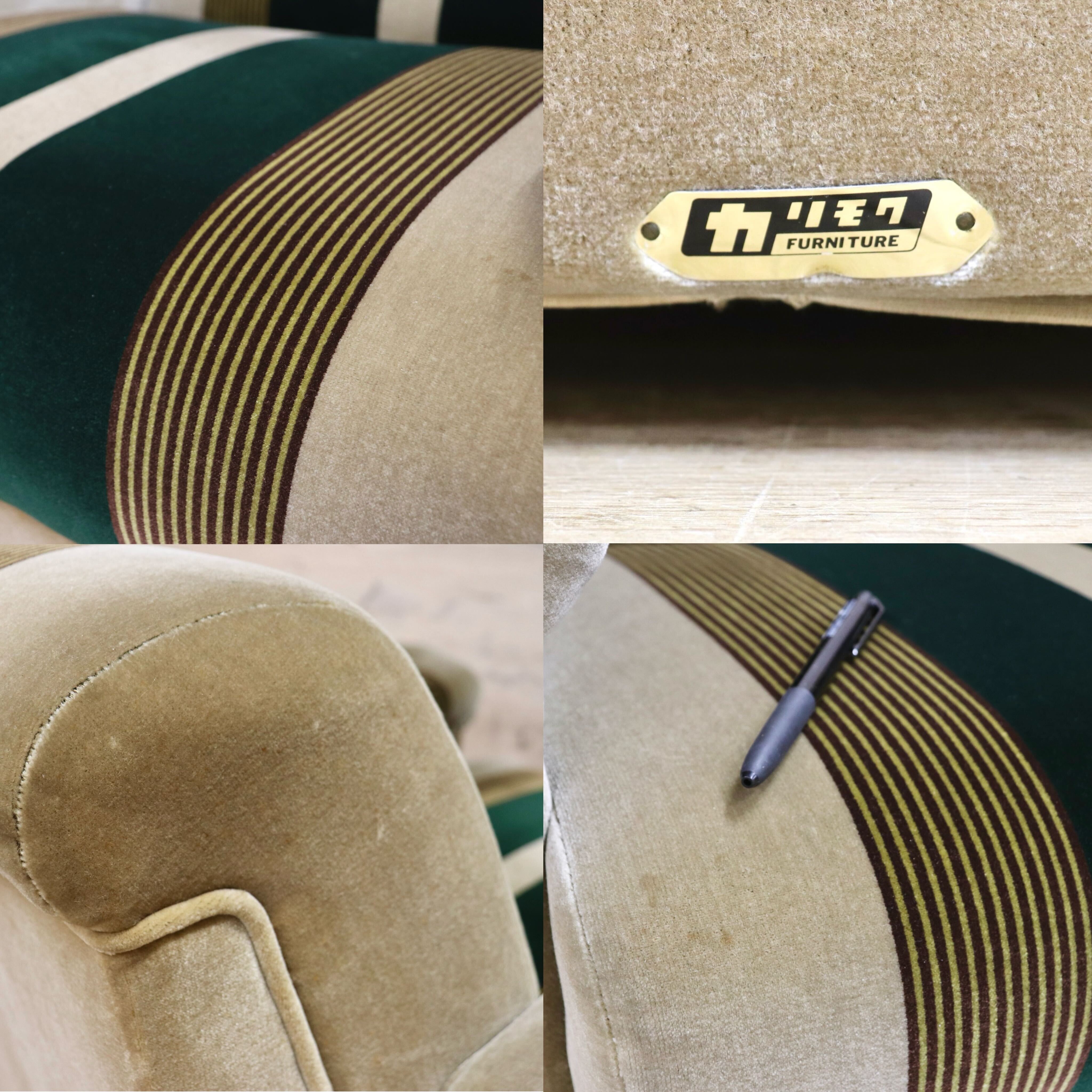 GMIH353B○オールドカリモク karimoku シングルソファ 1人掛けソファ ヴィンテージ ファブリック レトロモダン ミッドセンチュリー