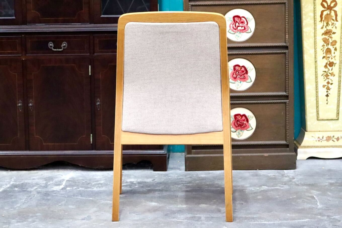 GMIK580B○Tendo / 天童木工 ダイニングチェア アームチェア 椅子 肘掛 ベージュ 曲木 ファブリック ナチュラル モダン