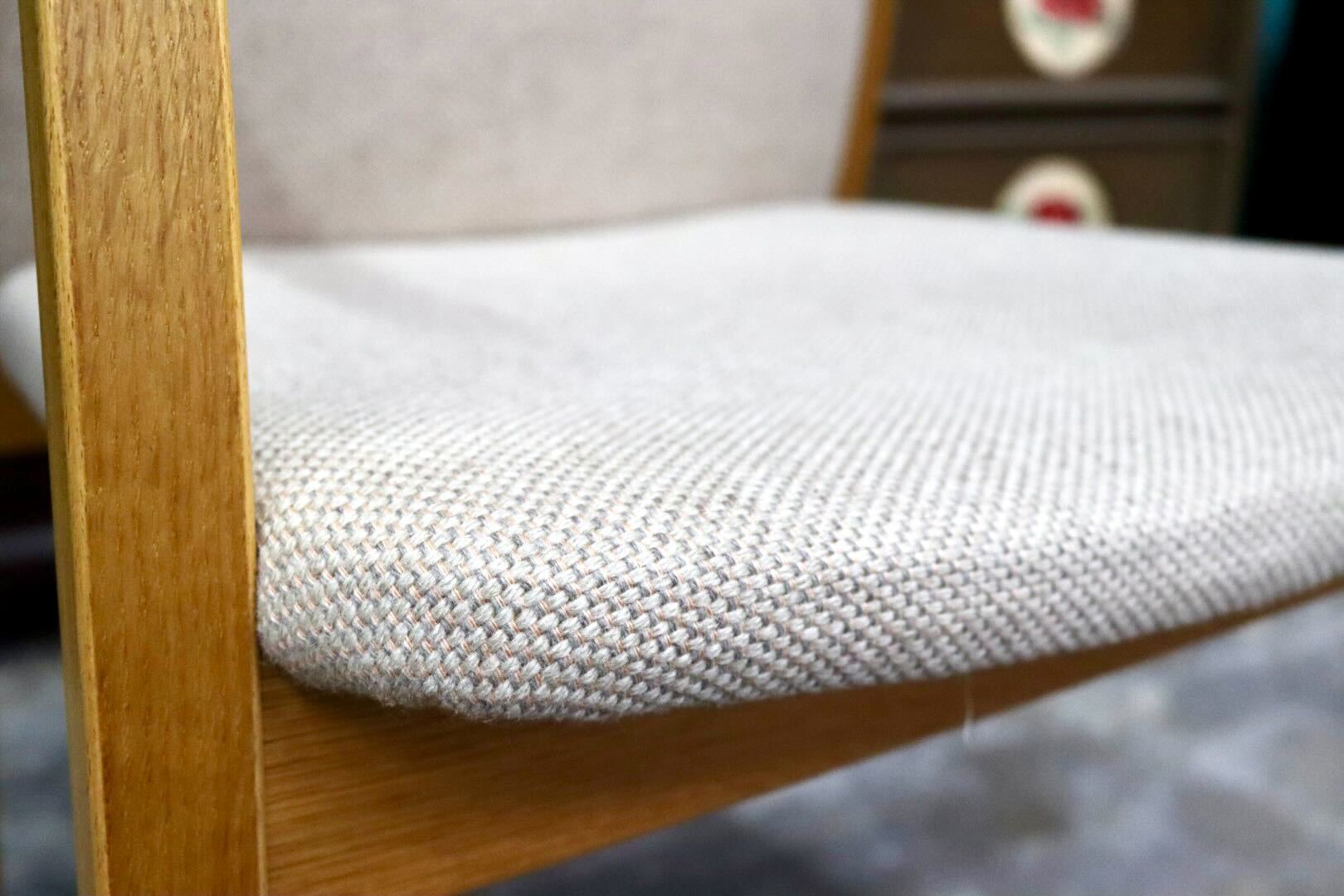 GMIK580B○Tendo / 天童木工 ダイニングチェア アームチェア 椅子 肘掛 ベージュ 曲木 ファブリック ナチュラル モダン