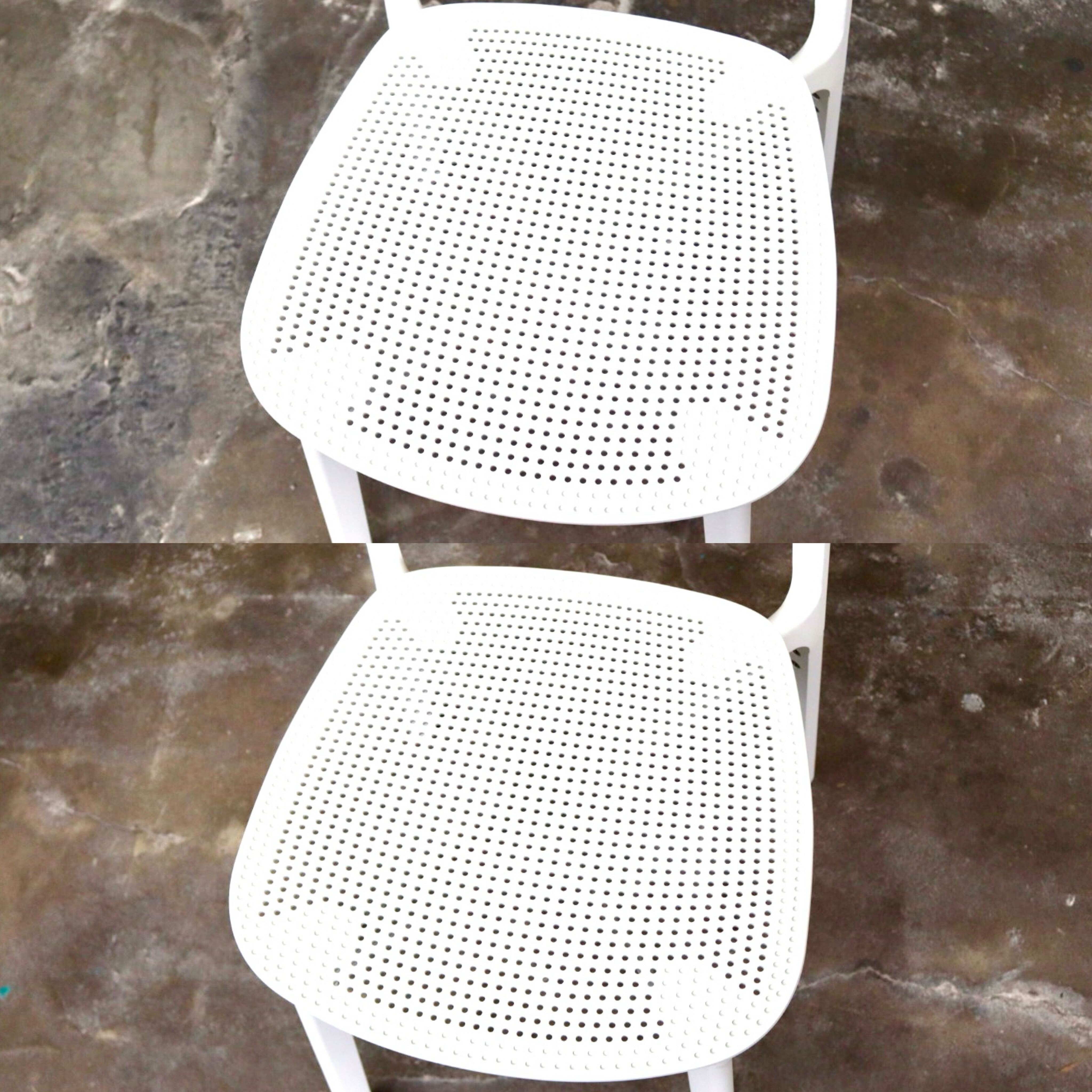 GMIS275G○KRISTALIA / クリスタリア COLANDER ダイニングチェア 椅子 2脚セット スタッキング モダン イタリア 白 展示品 定価約10万