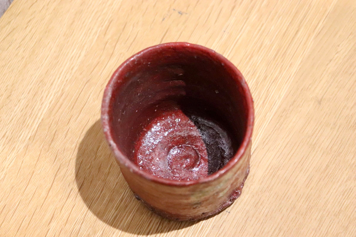 GMIO203B◯丹文窯 丹波焼 赤丹波 陶磁器 茶器 酒器 湯呑 伝統工芸 丹波篠山 未使用