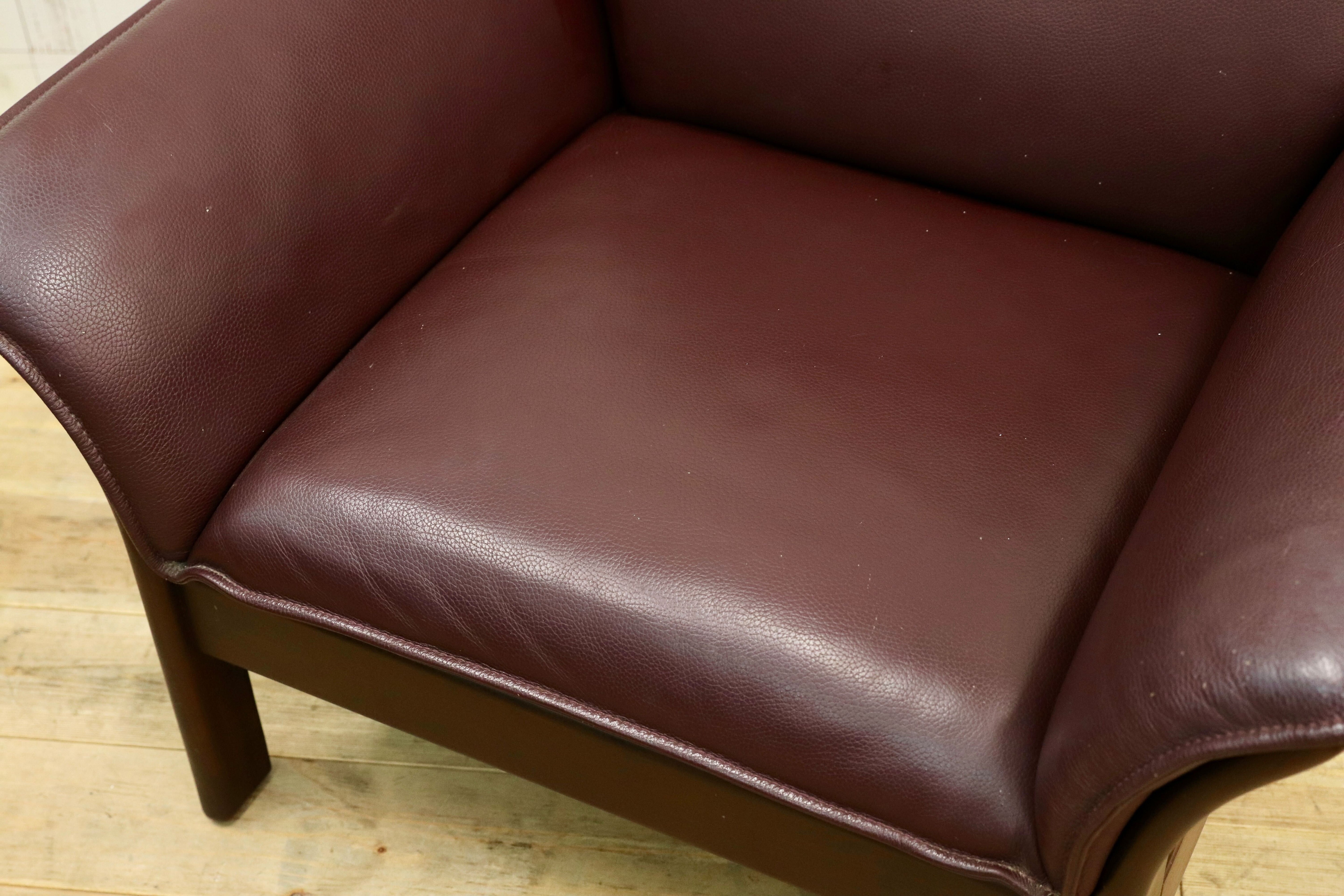 GMIH508○erpo / エルポ AS-ER-01 1人掛けソファ シングルソファ ラウンジチェア 本革 レザー 無垢材 ドイツ IDC大塚家具 定価約51万