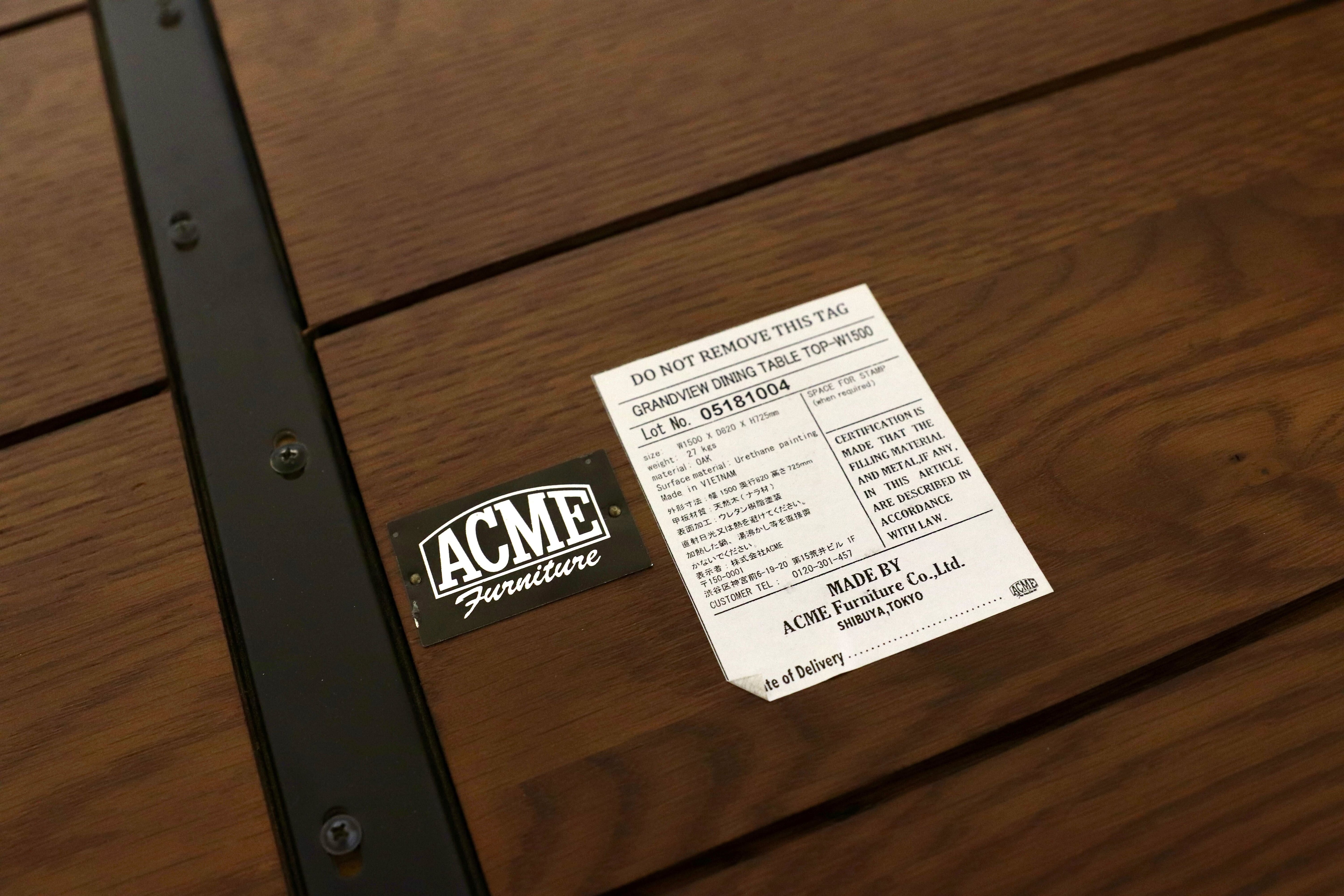 GMIK511○ACME FURNITURE / アクメファニチャー GRANDVIEW グランビュー ダイニングテーブル オーク材 インダストリアル 机