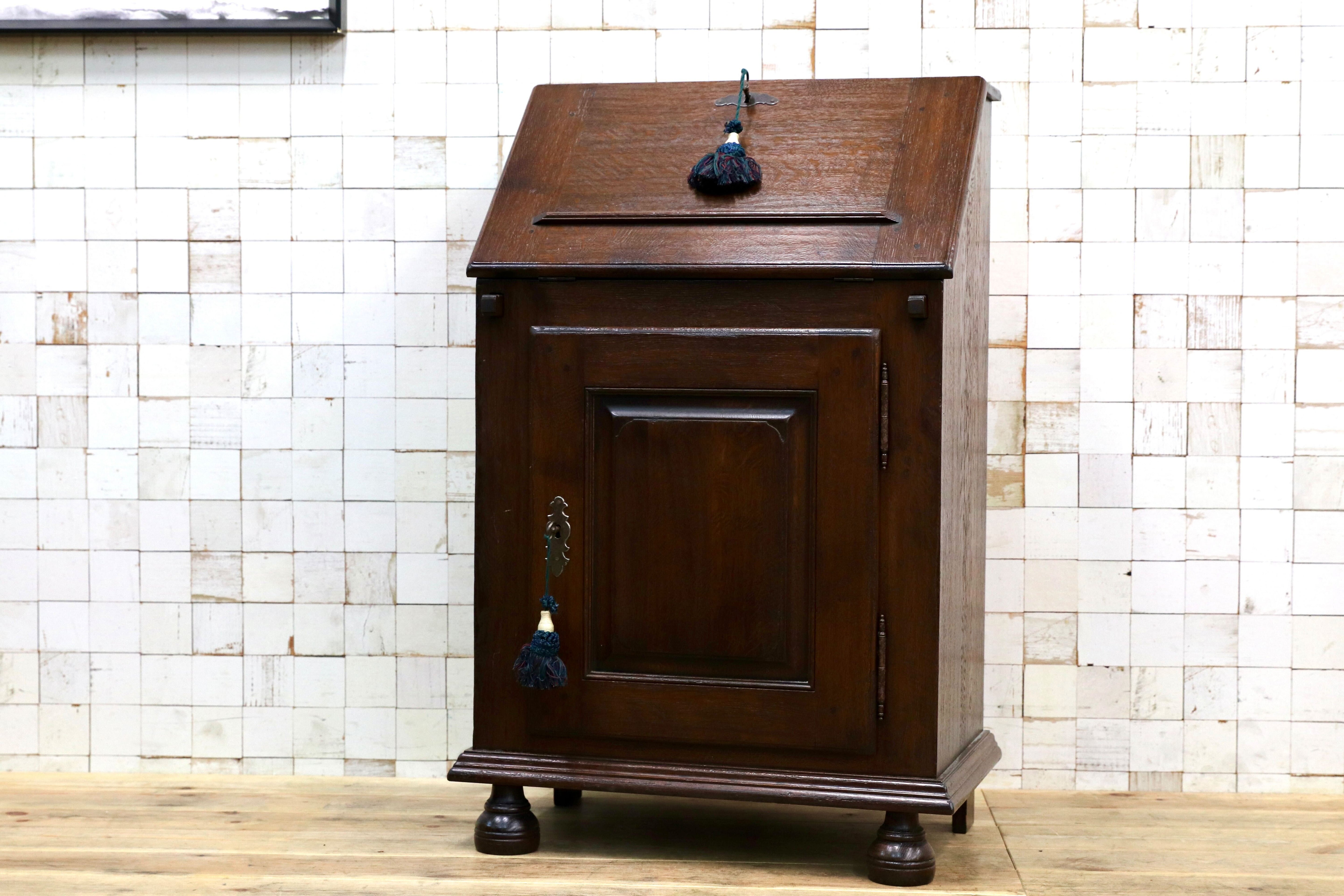 GMIH516○Charm Classic International / オランダ製 ライティングビューローデスク オーク無垢材 西洋アンティーク ヴィンテージ 店舗什器