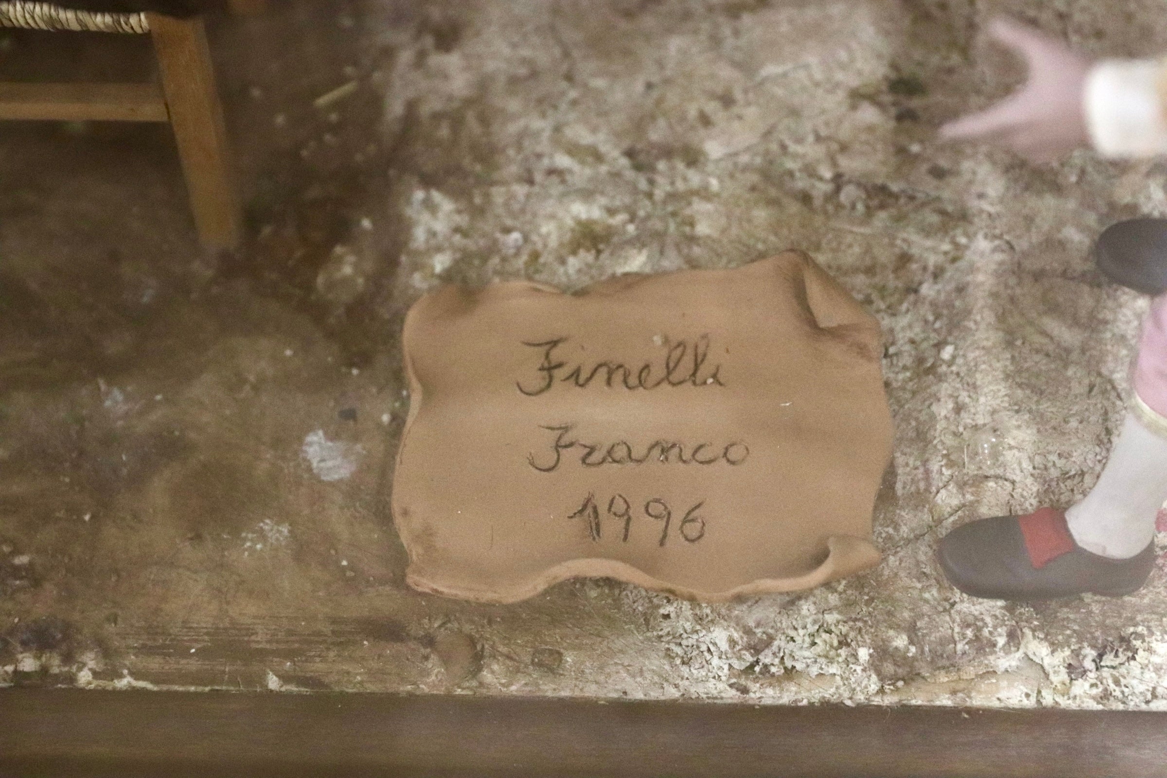 GMJK335○Finelli Franco イタリア製 大型プレゼーペ 芸術作品 キリスト生誕 ジオラマ ガラスケース付 1996年制作 ※発送不可/引取り限定