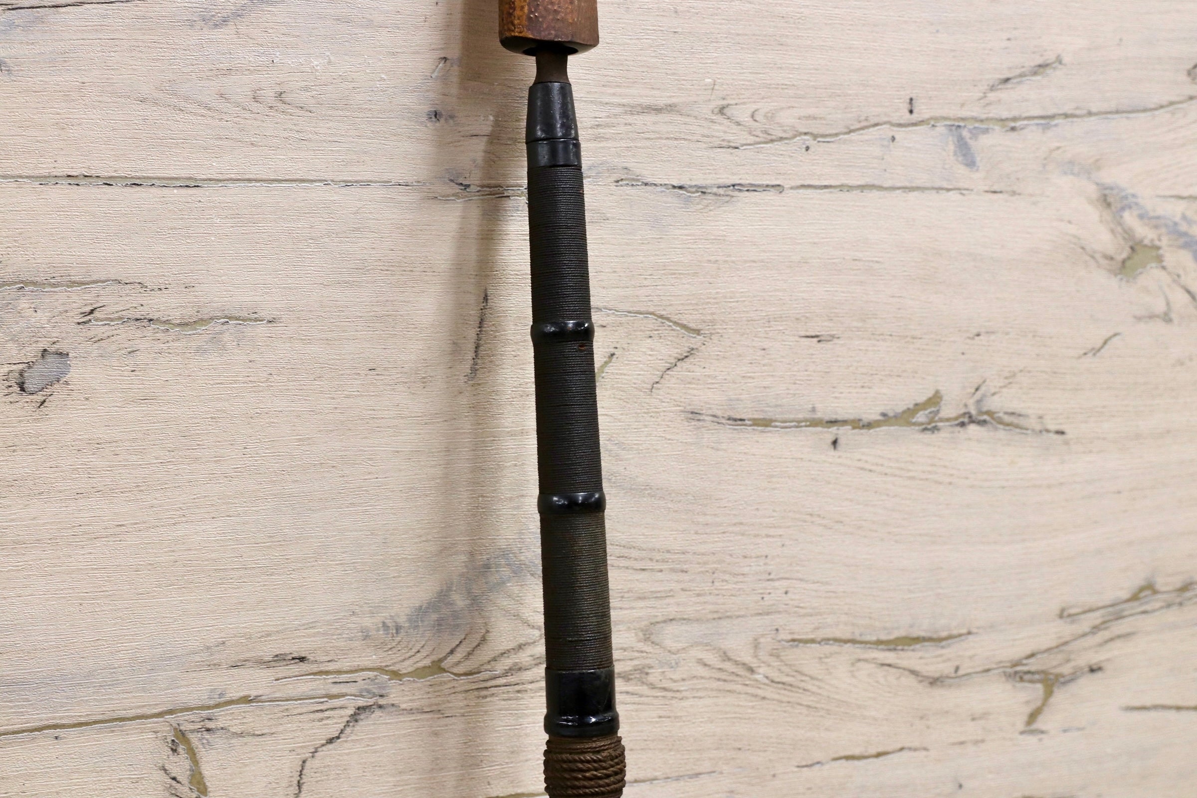 GMIH310○時代武具 無銘 槍 銃砲刀剣類登録証付 木製長柄 拵え 鞘付 日本刀 刀剣 古美術 骨董 アンティーク