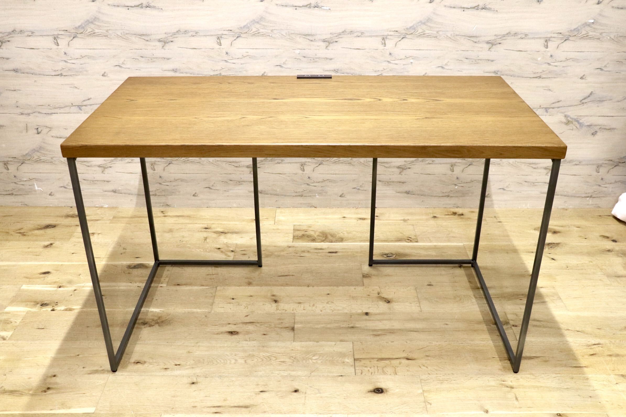 GMJH323A○CRASH GATE / クラッシュゲート DOCK DESK ドックデスク アイアンレッグデスク 関家具 モダン オーク材 展示品 定価約7.4万円
