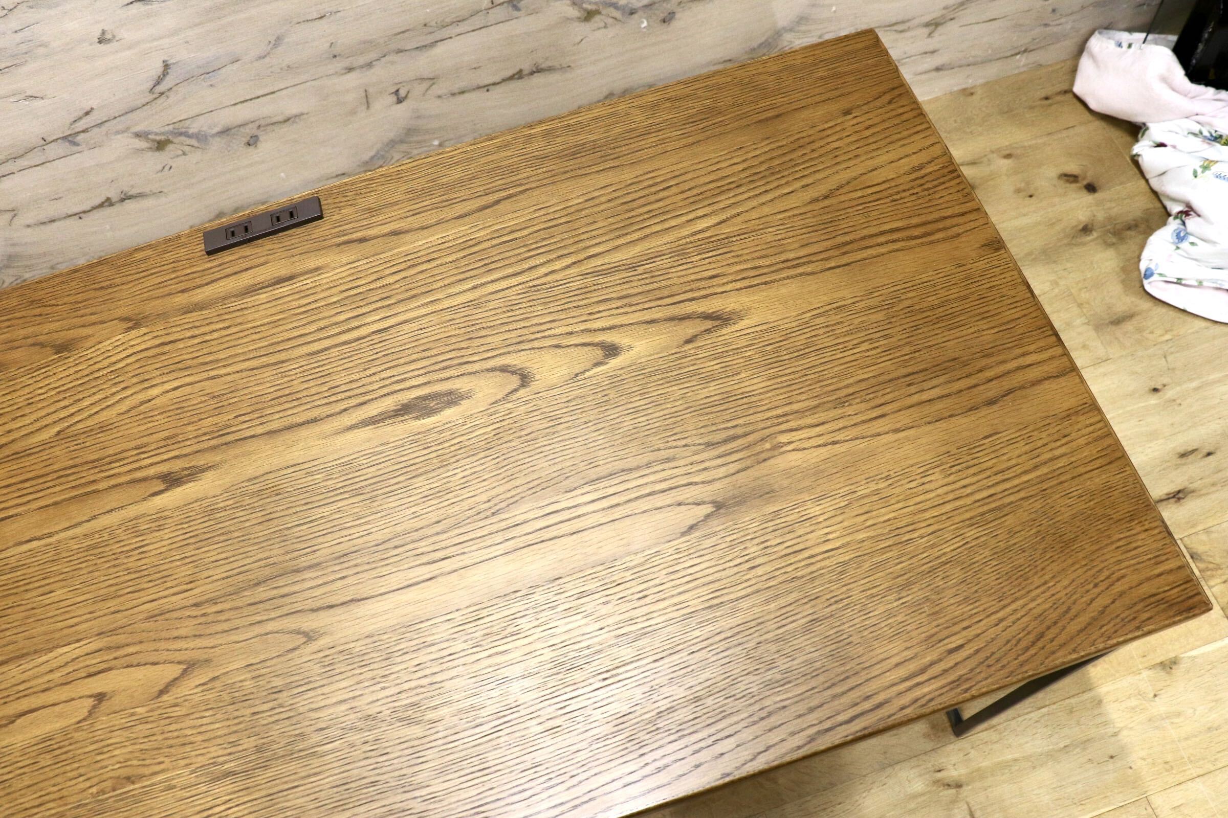 GMJH323A○CRASH GATE / クラッシュゲート DOCK DESK ドックデスク アイアンレッグデスク 関家具 モダン オーク材 展示品 定価約7.4万円