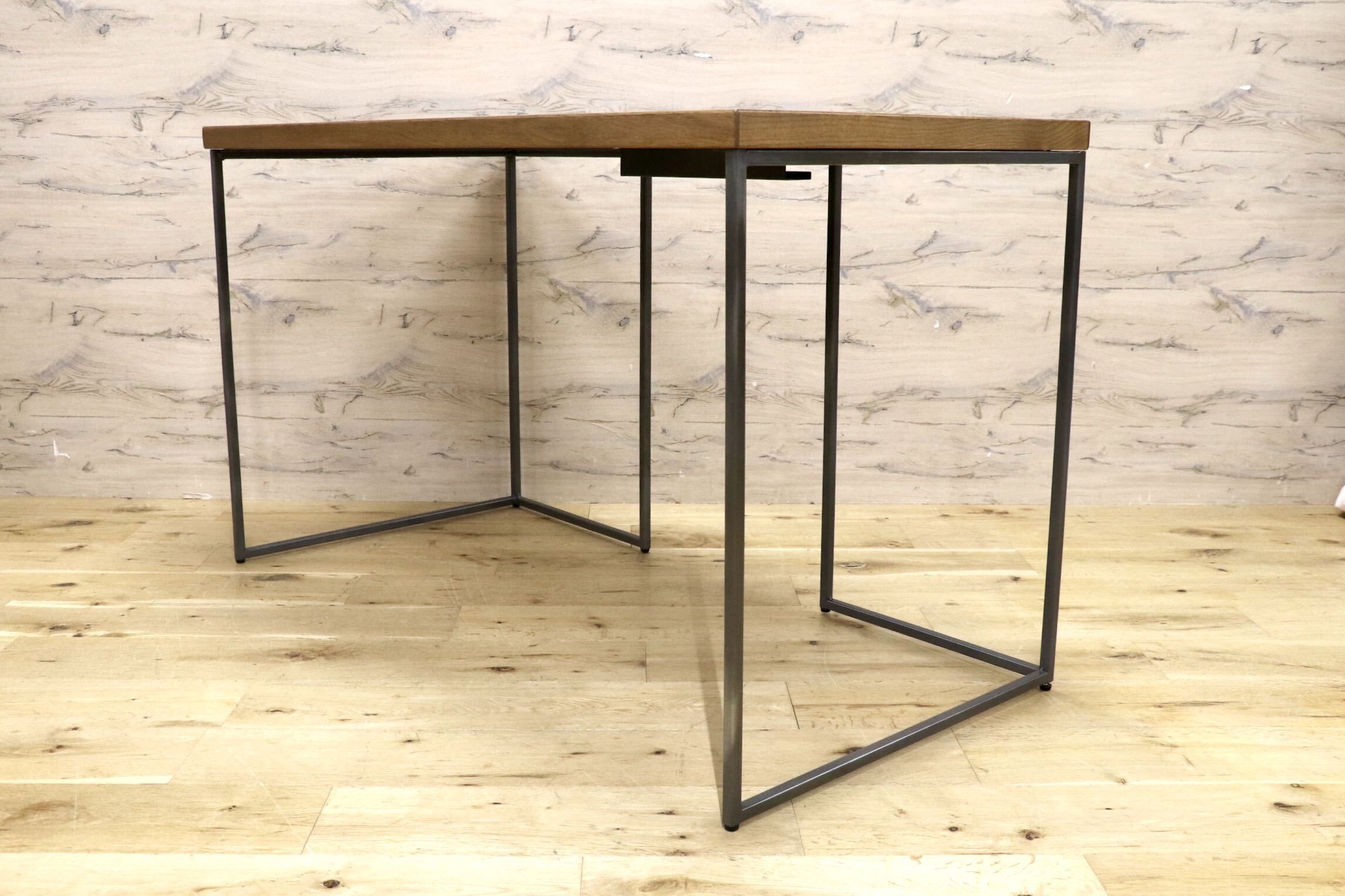 GMJH323A○CRASH GATE / クラッシュゲート DOCK DESK ドックデスク アイアンレッグデスク 関家具 モダン オーク材 展示品 定価約7.4万円