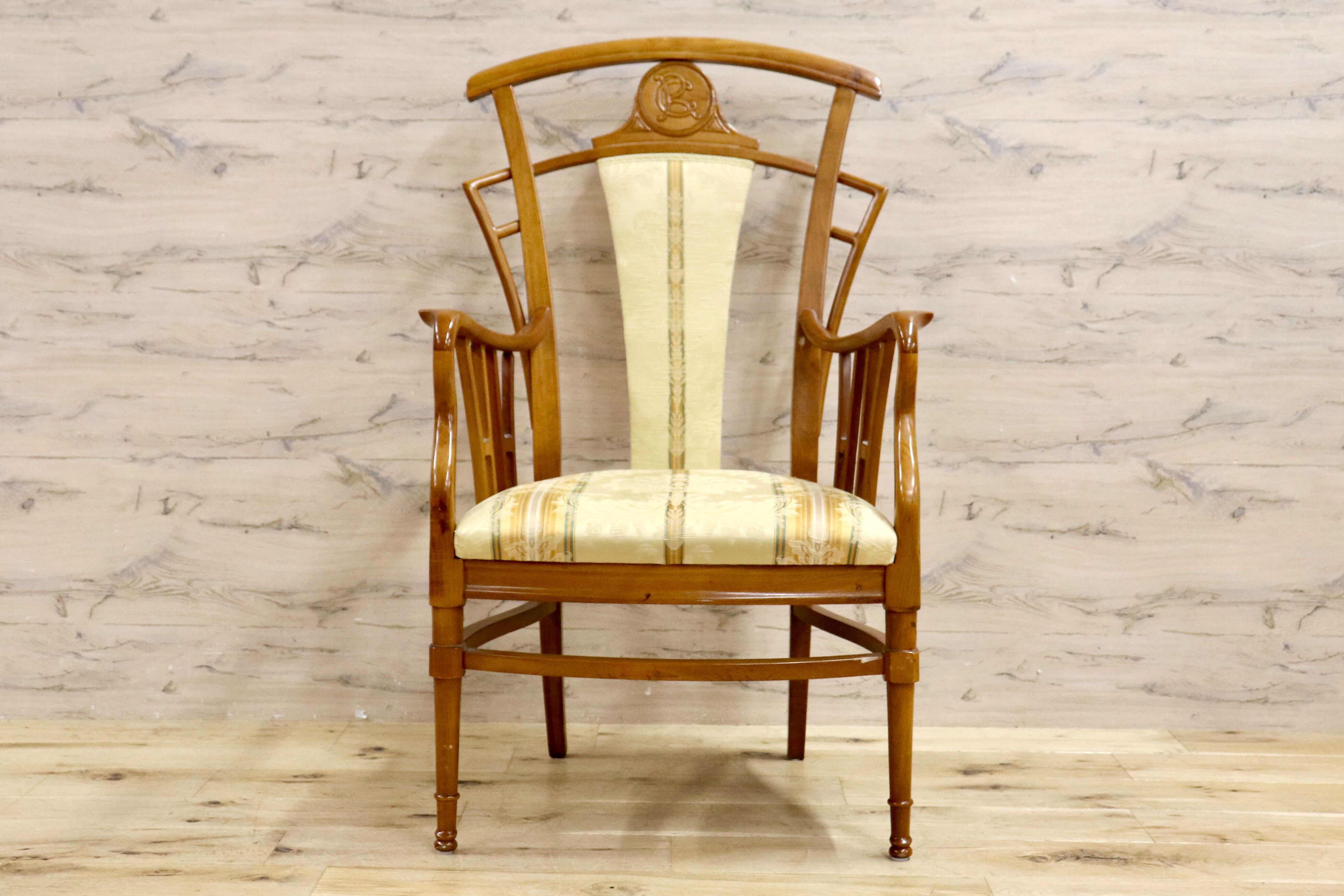 GMHS544A○西洋 アームチェア 椅子 サロンチェア ファブリック クラシック ヨーロピアン アンティーク ヴィンテージ 検）セルバ メデア