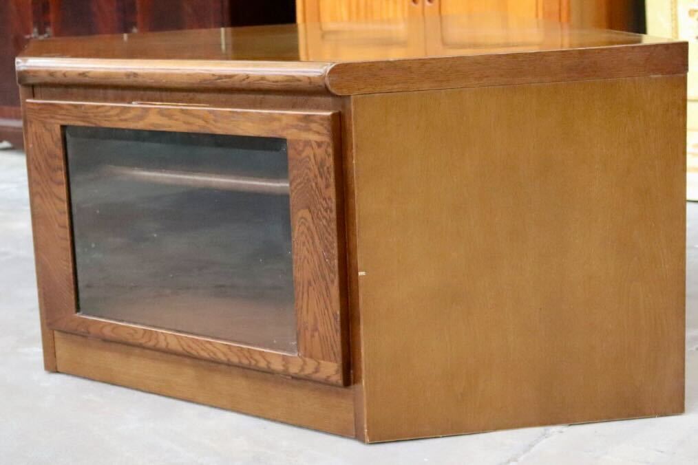 GMIK351A○karimoku / カリモク コーナーテレビ台 コーナーキャビネット 飾り棚 リビング収納 オーク材 国産家具 レトロ 木製 収納