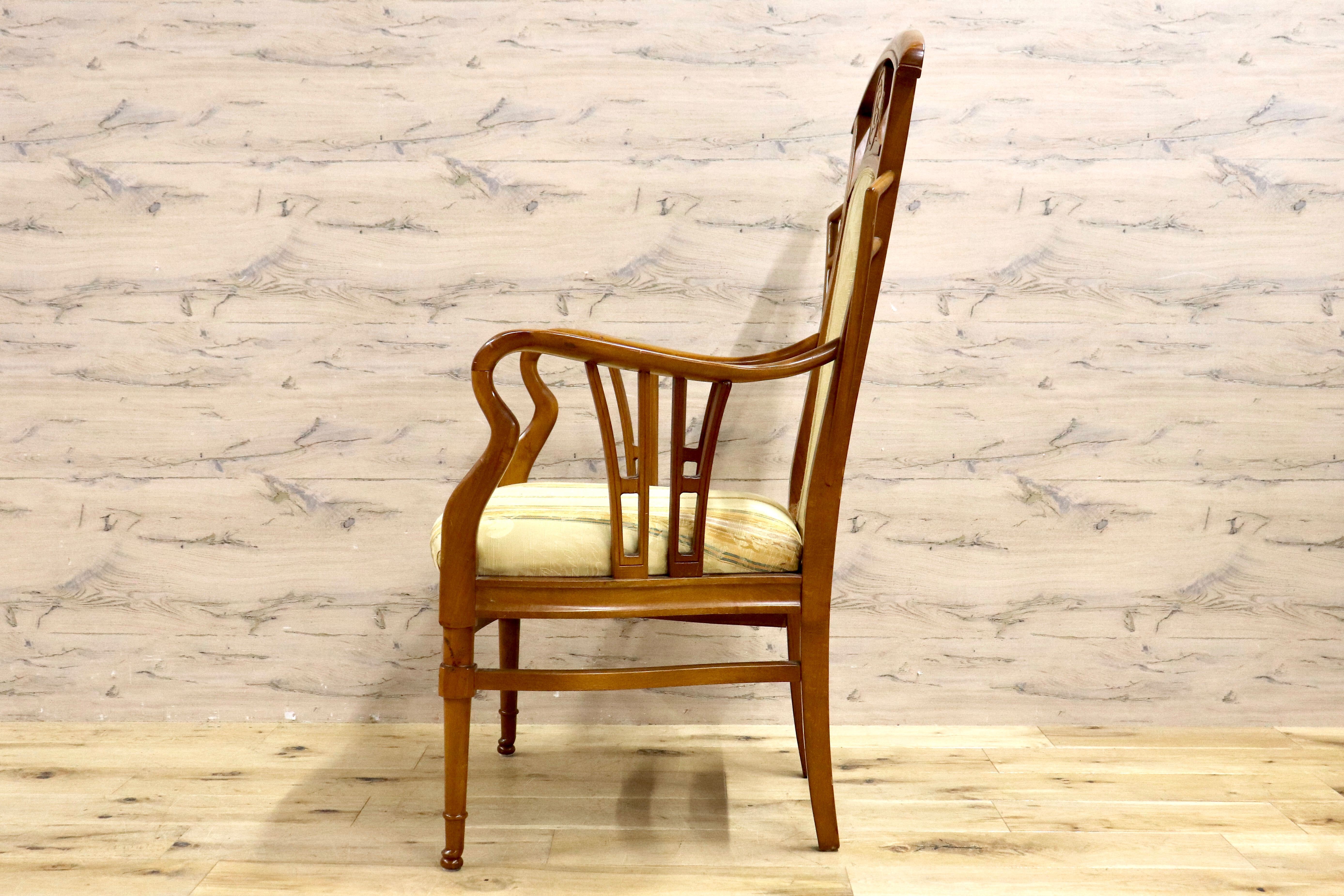 GMHS544A○西洋 アームチェア 椅子 サロンチェア ファブリック クラシック ヨーロピアン アンティーク ヴィンテージ 検）セルバ メデア